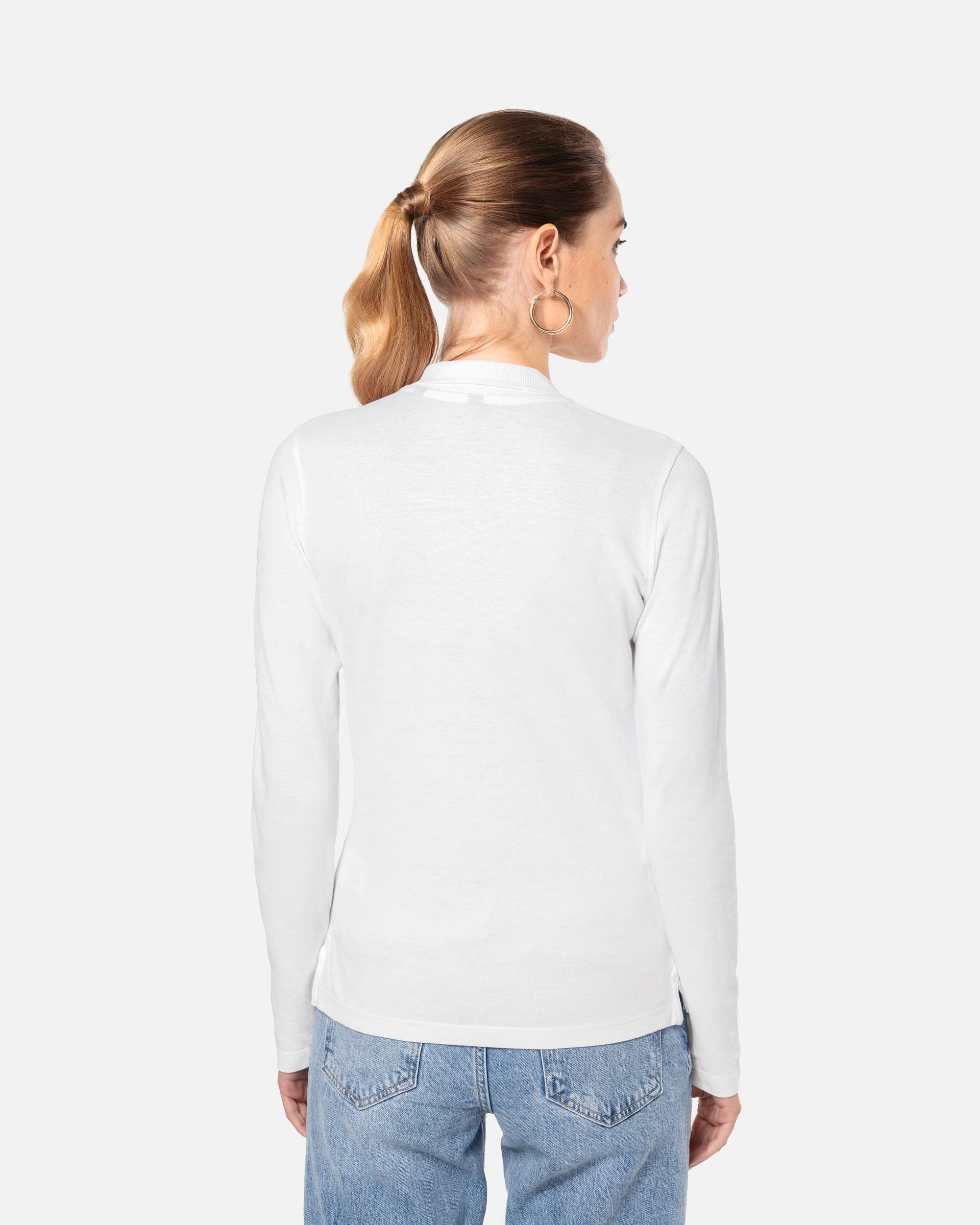 Klassisches Damen Piqué Polo Langarmshirt