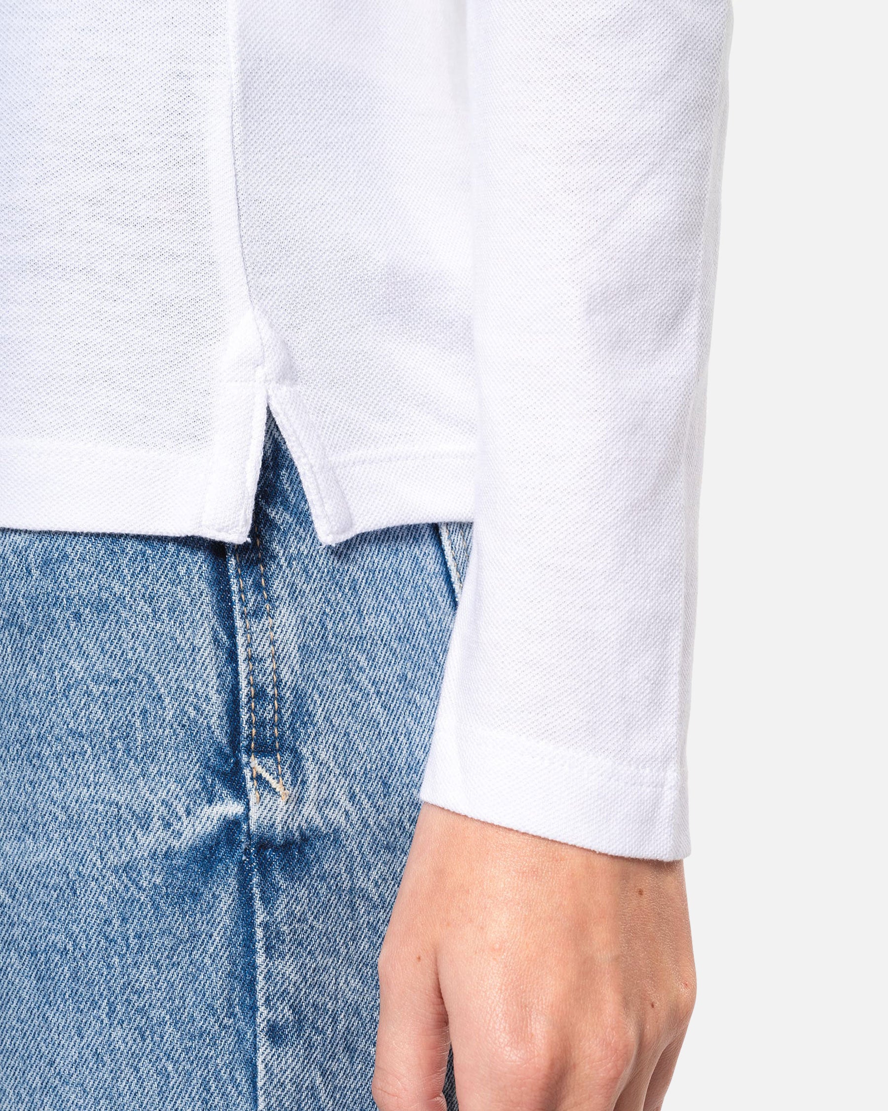 Klassisches Damen Piqué Polo Langarmshirt