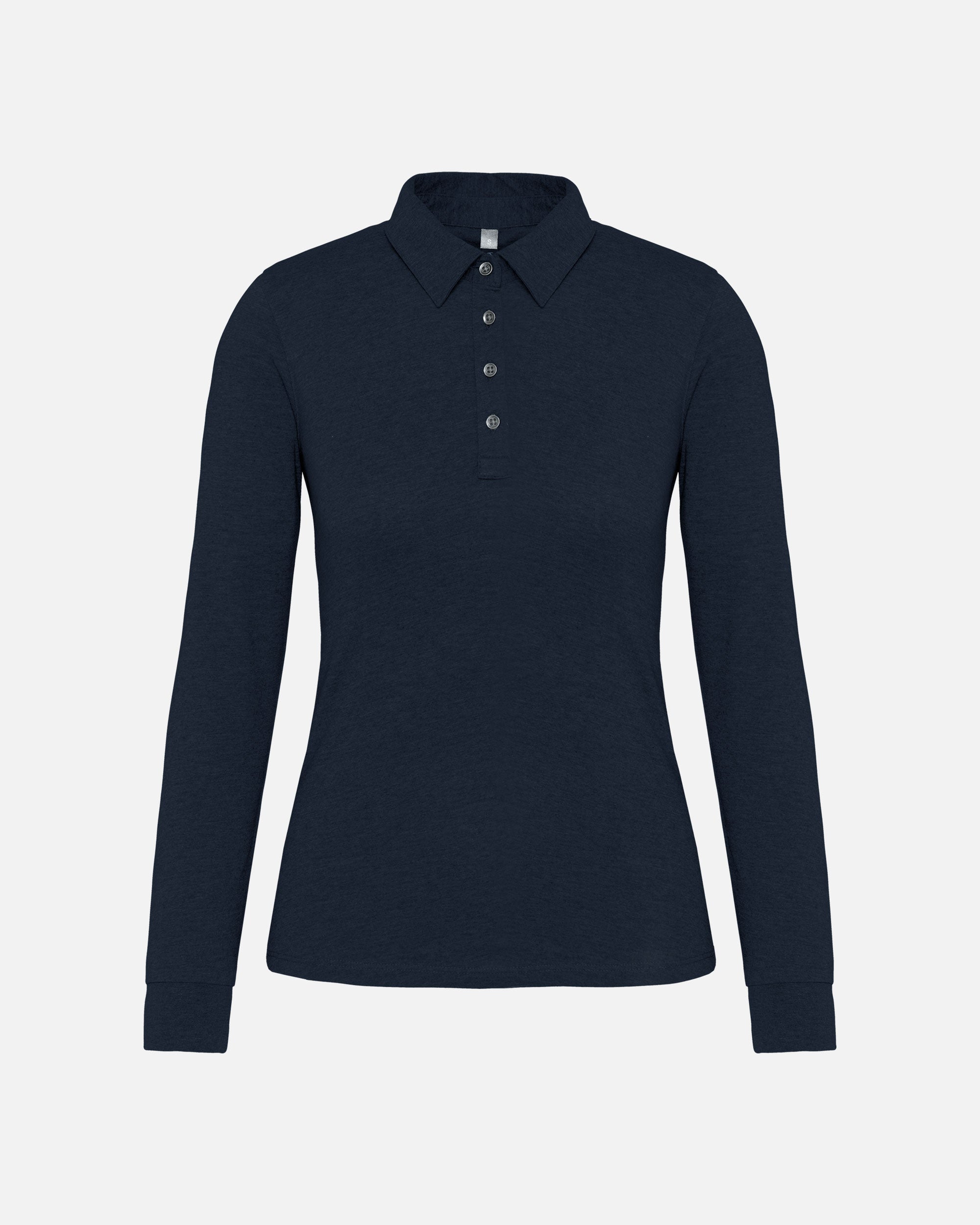 Klassisches Jersey Polo Langarmshirt
