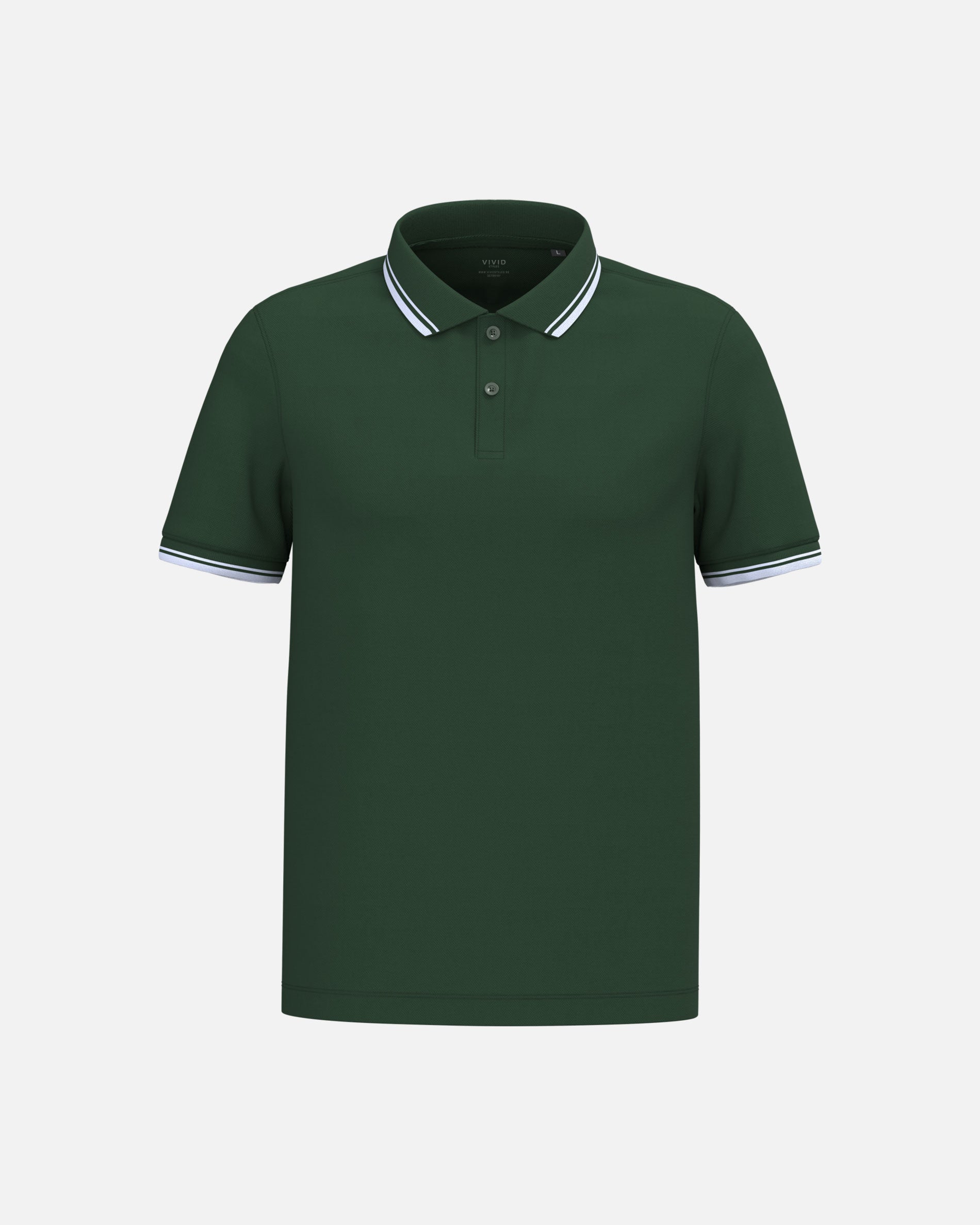 Klassisches Herren Piqué Polo T-Shirt mit Kontrastfarben