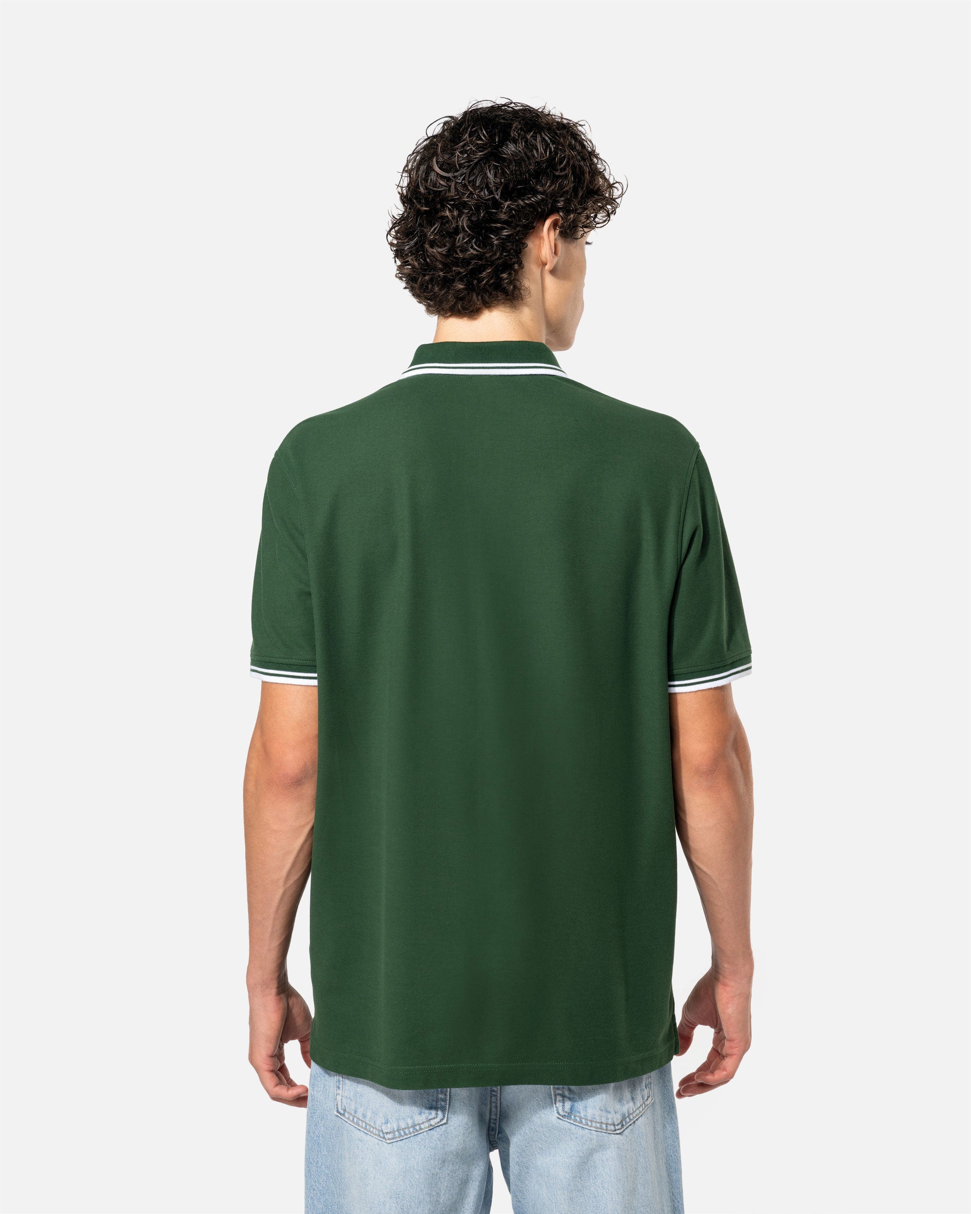 Klassisches Herren Piqué Polo T-Shirt mit Kontrastfarben von VIVID
