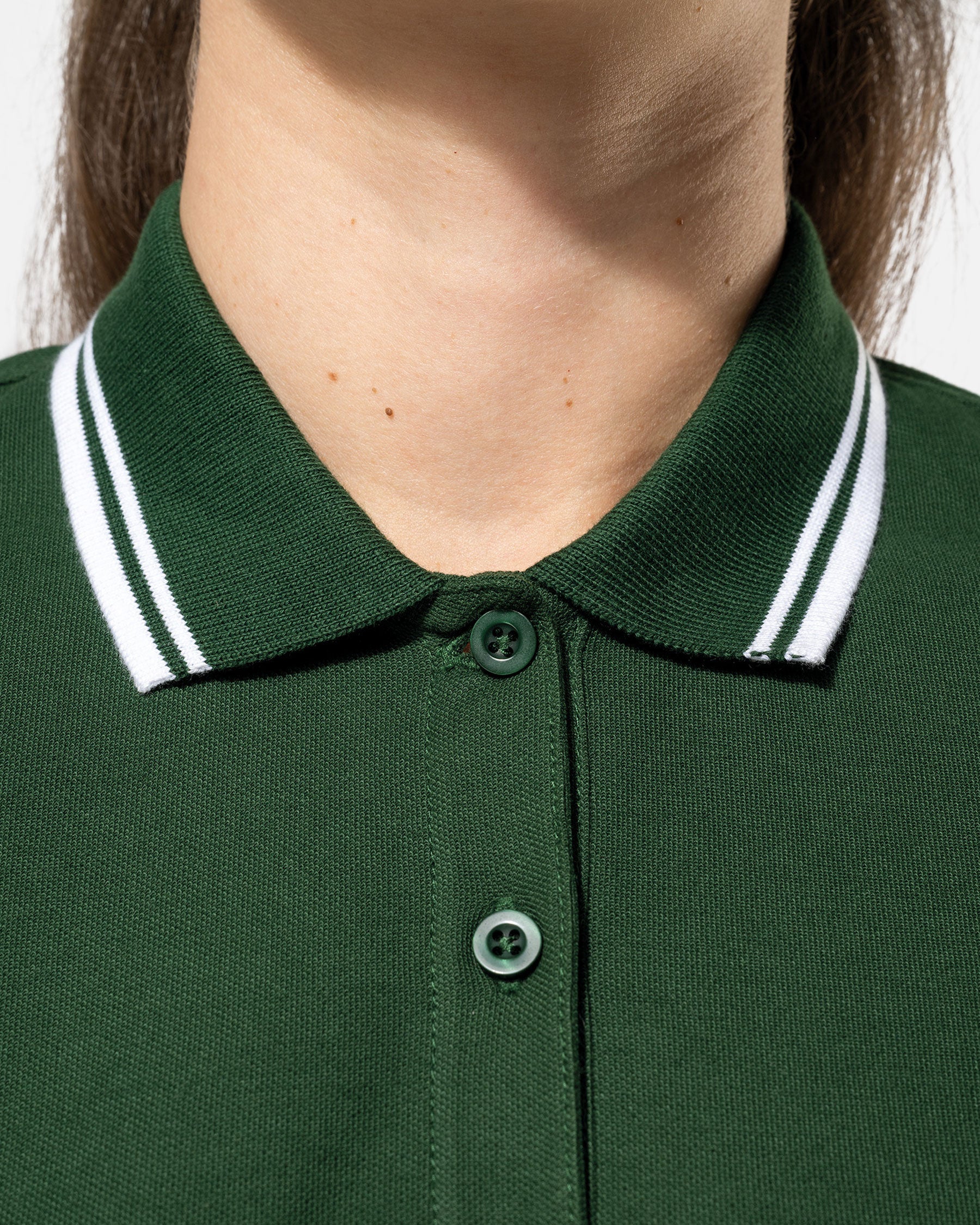 Klassisches Damen Piqué Polo T-Shirt mit Kontrastfarben von VIVID