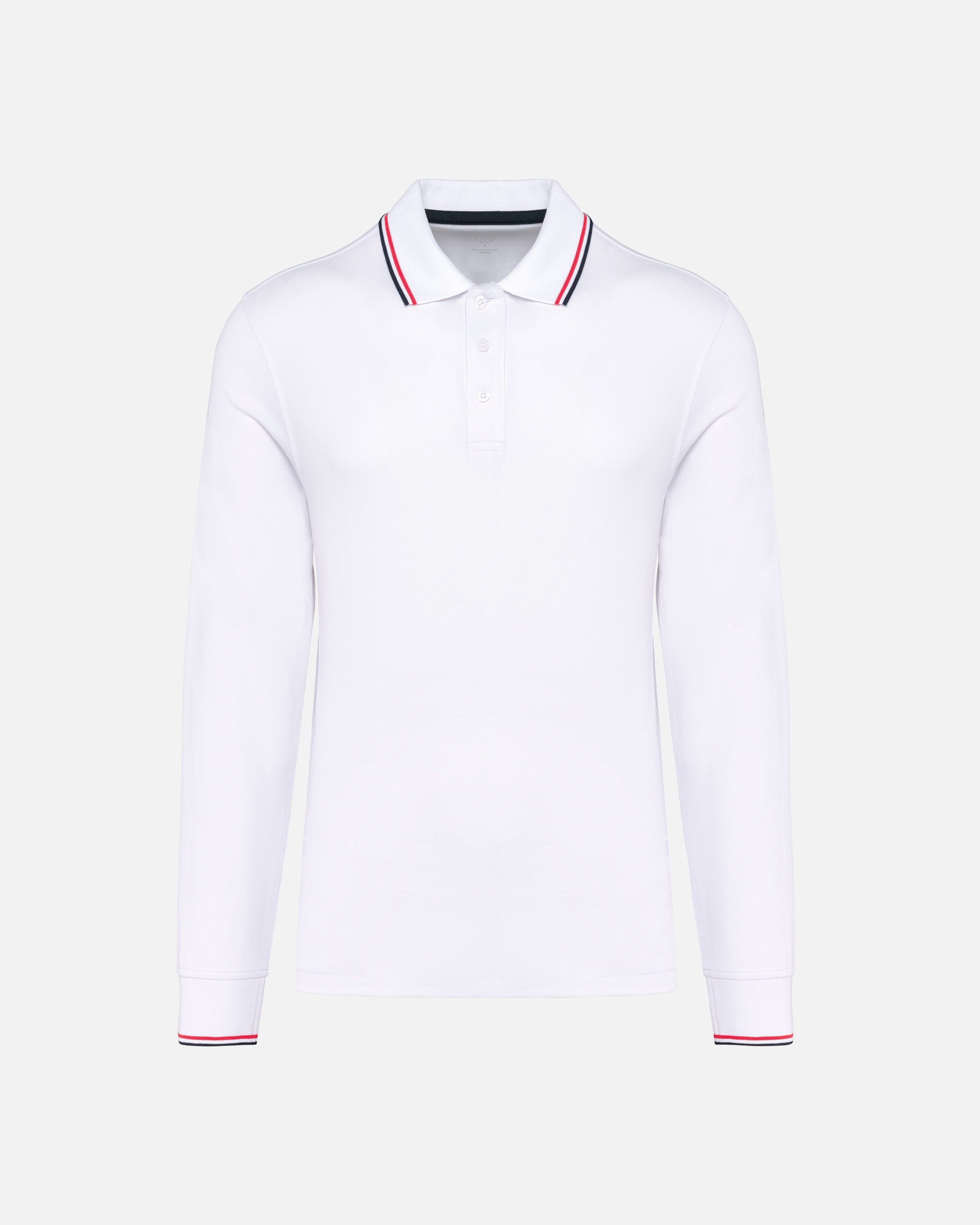Schweres Herren Piqué Polo Langarmshirt