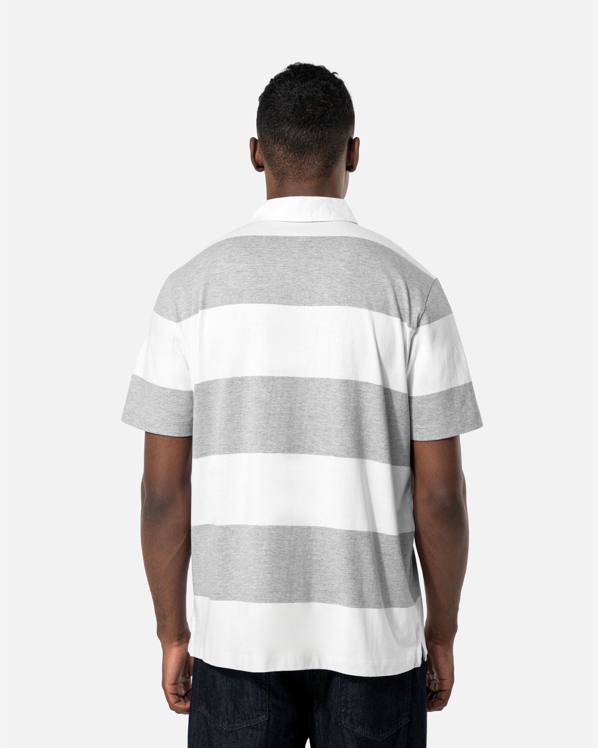 Gestreiftes Unisex Polo T-Shirt von VIVID