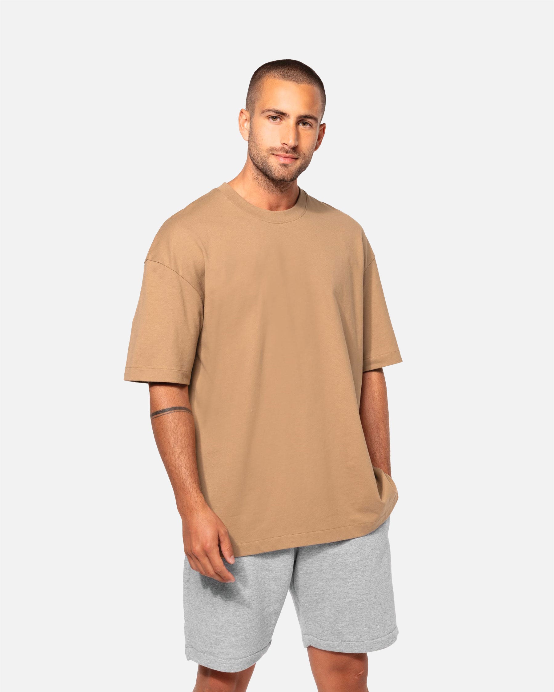 Schweres Übergroßes Herren T-Shirt