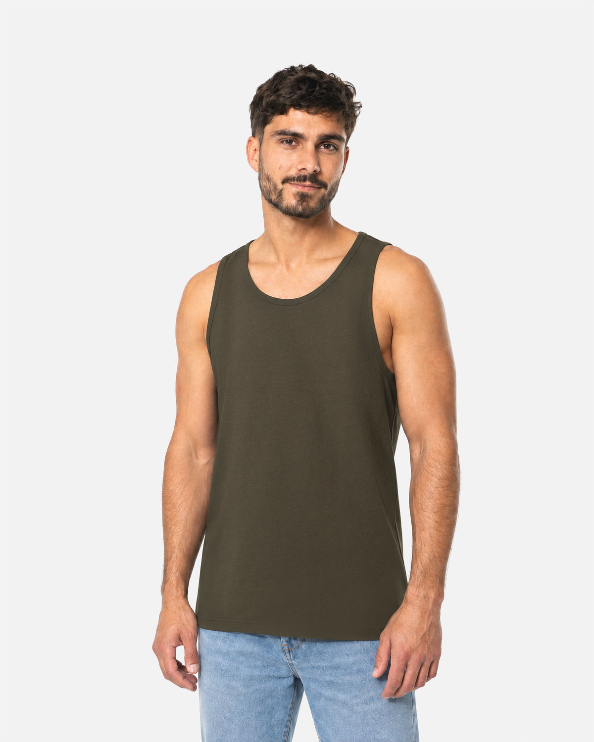 Klassisches Herren Tanktop Khaki von VIVID