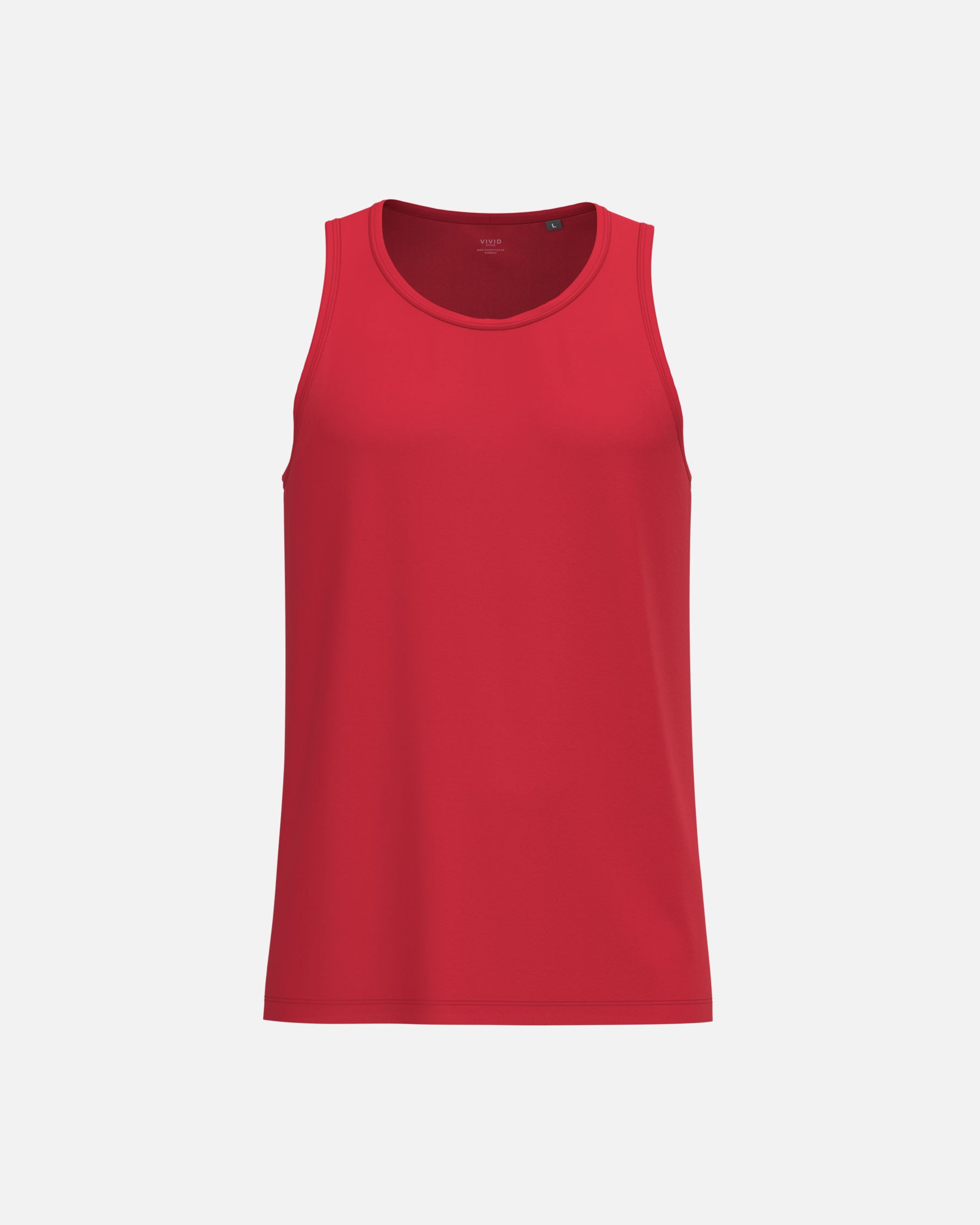 Klassisches Herren Tanktop Fire Red von VIVID