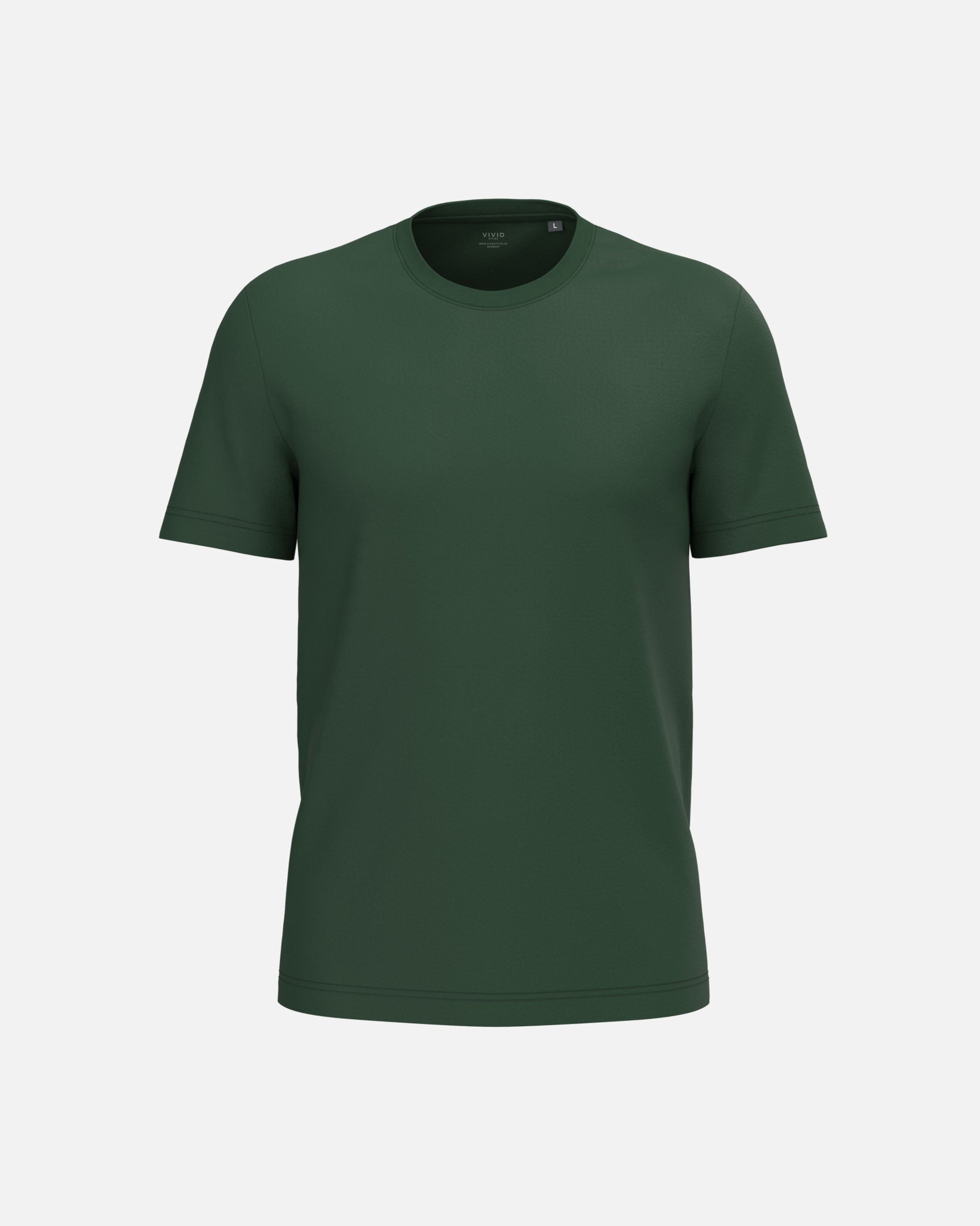 Leichtes Herren Basic T-Shirt Forest Green von VIVID