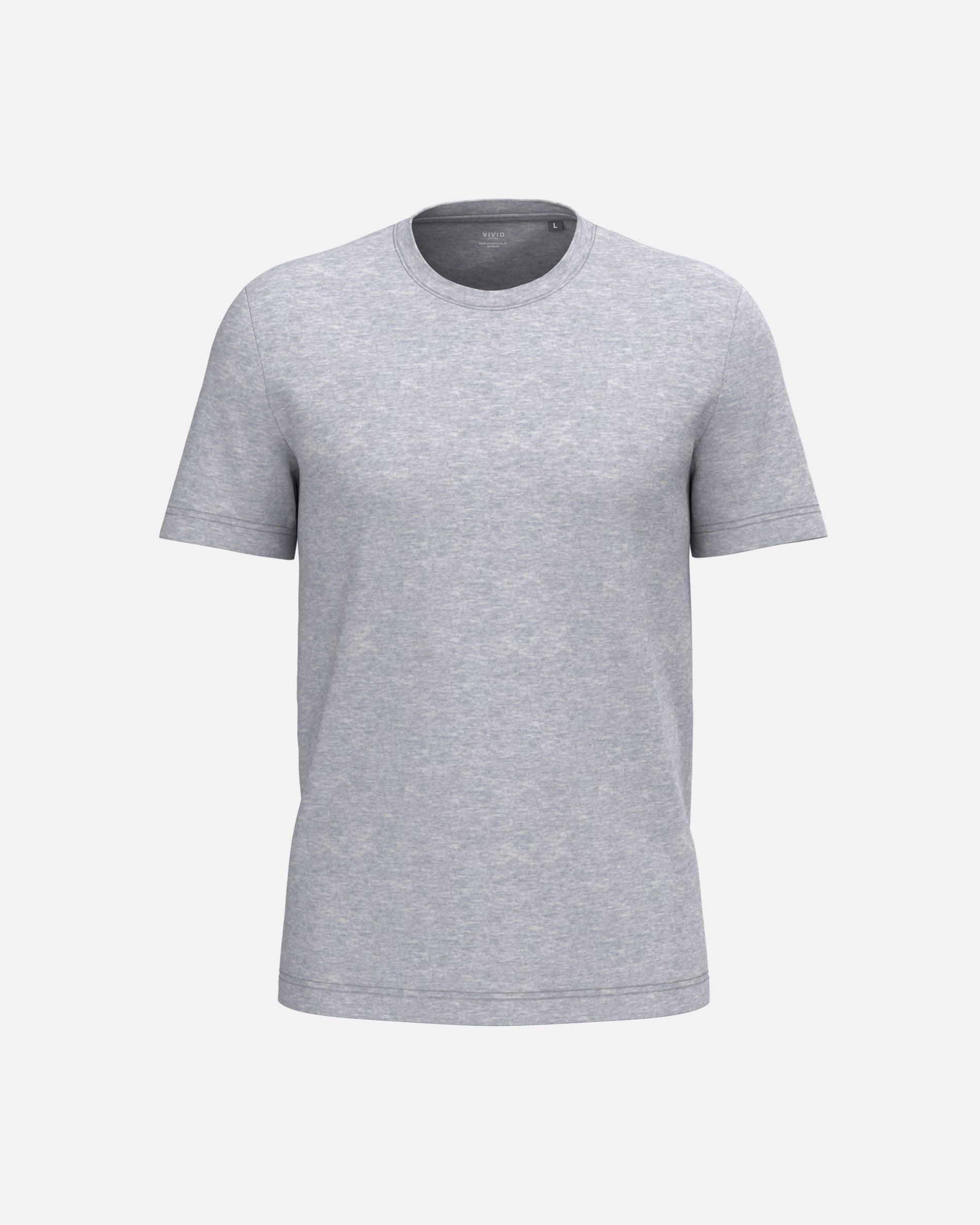 Leichtes Herren Basic T-Shirt Grey Heather von VIVID