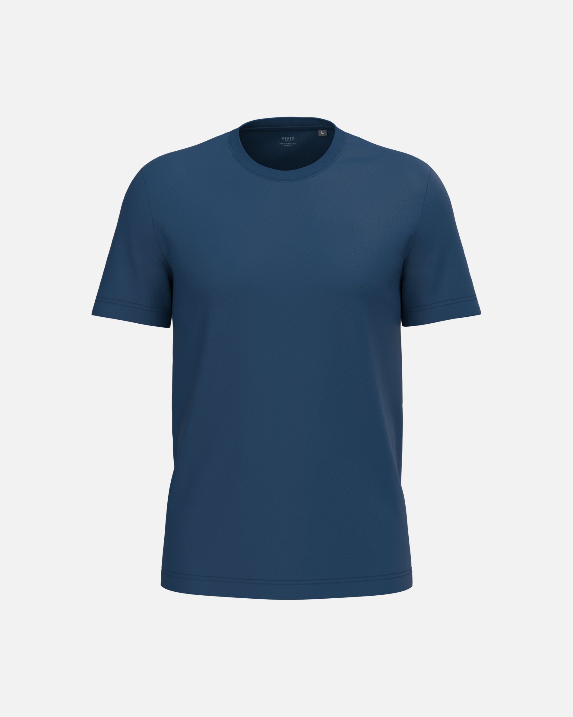 Leichtes Herren Basic T-Shirt Indigo Blue von VIVID