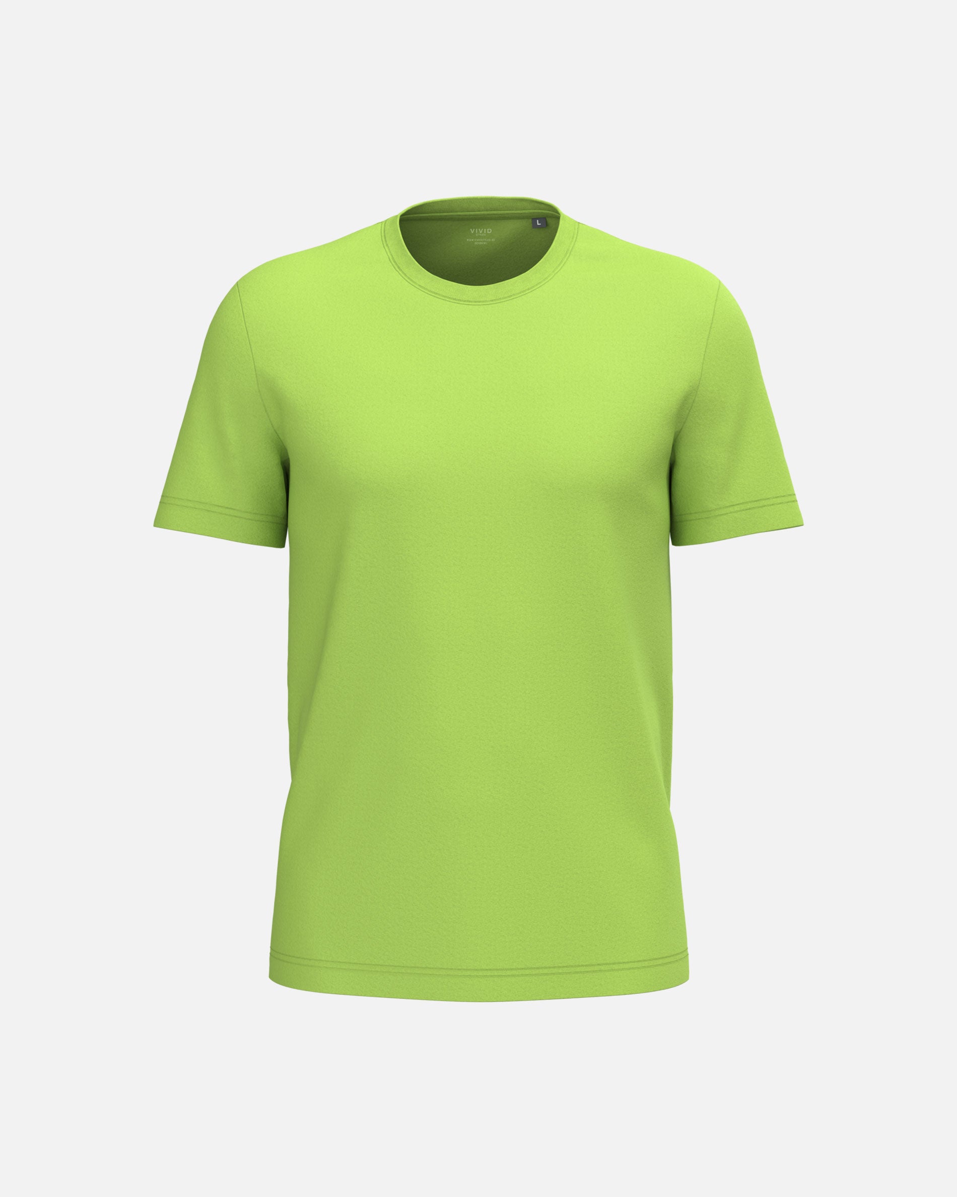 Leichtes Herren Basic T-Shirt Lime Green von VIVID