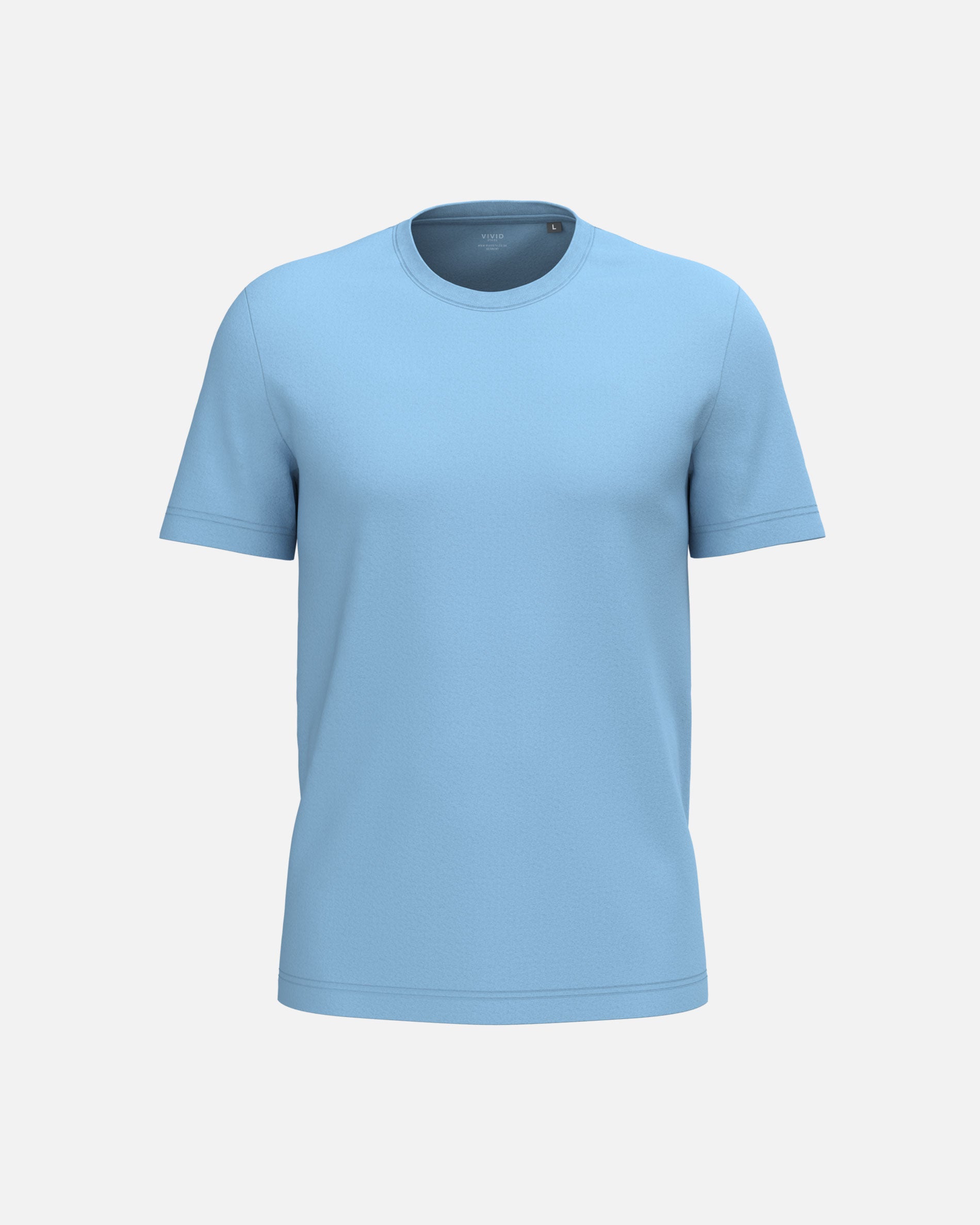 Leichtes Herren Basic T-Shirt Sky Blue von VIVID