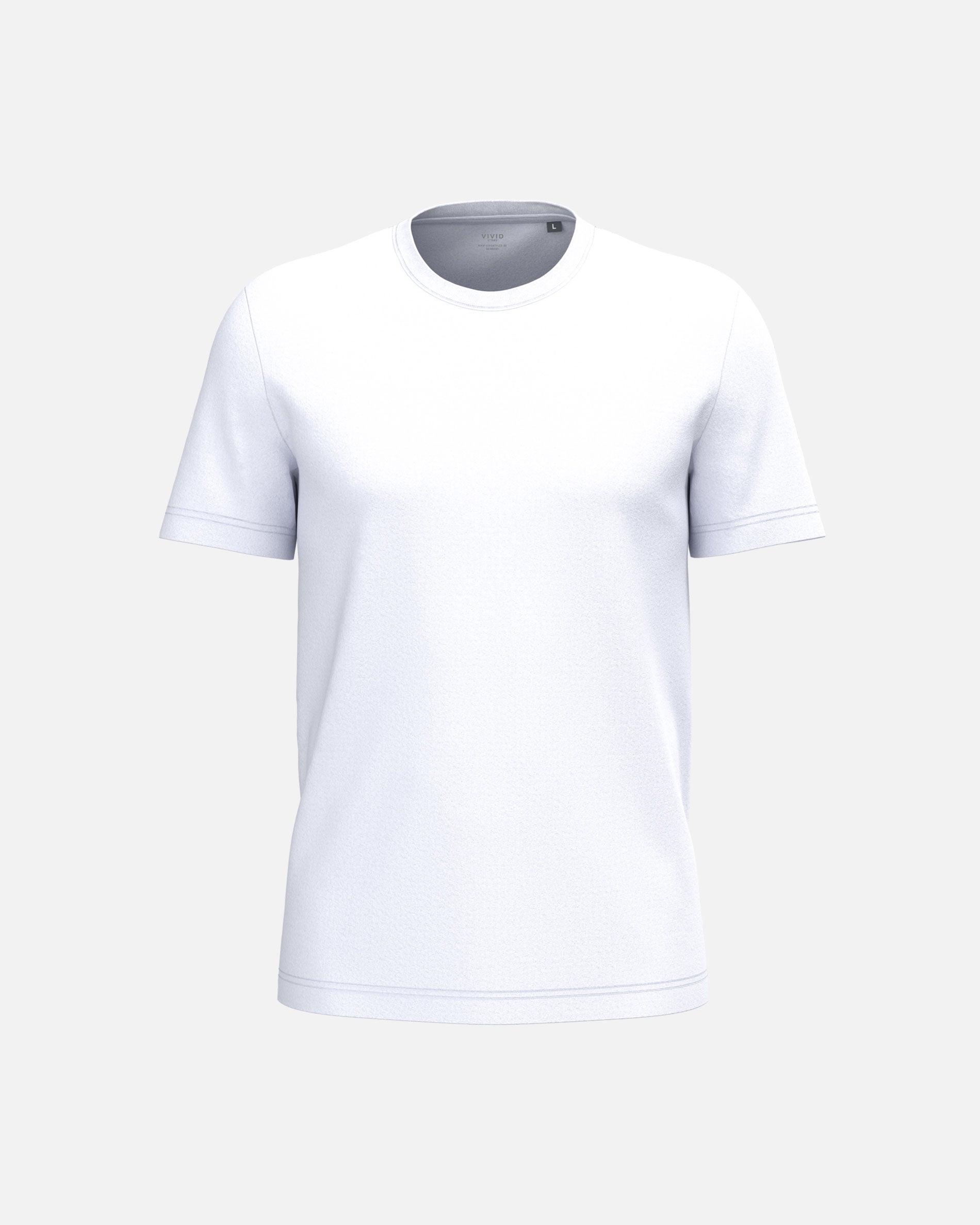 Leichtes Herren Basic T-Shirt White von VIVID