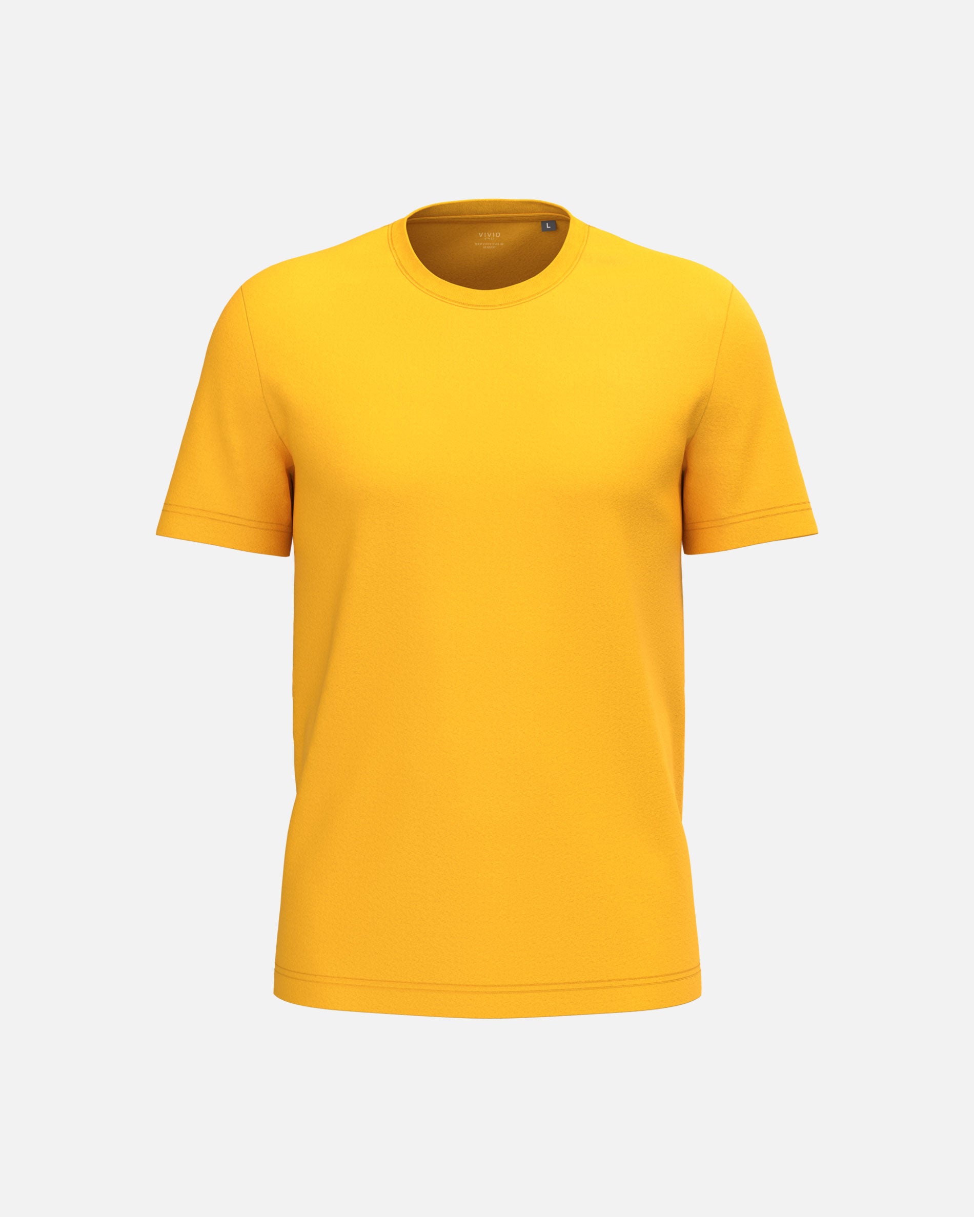 Leichtes Herren Basic T-Shirt Sun Yellow von VIVID