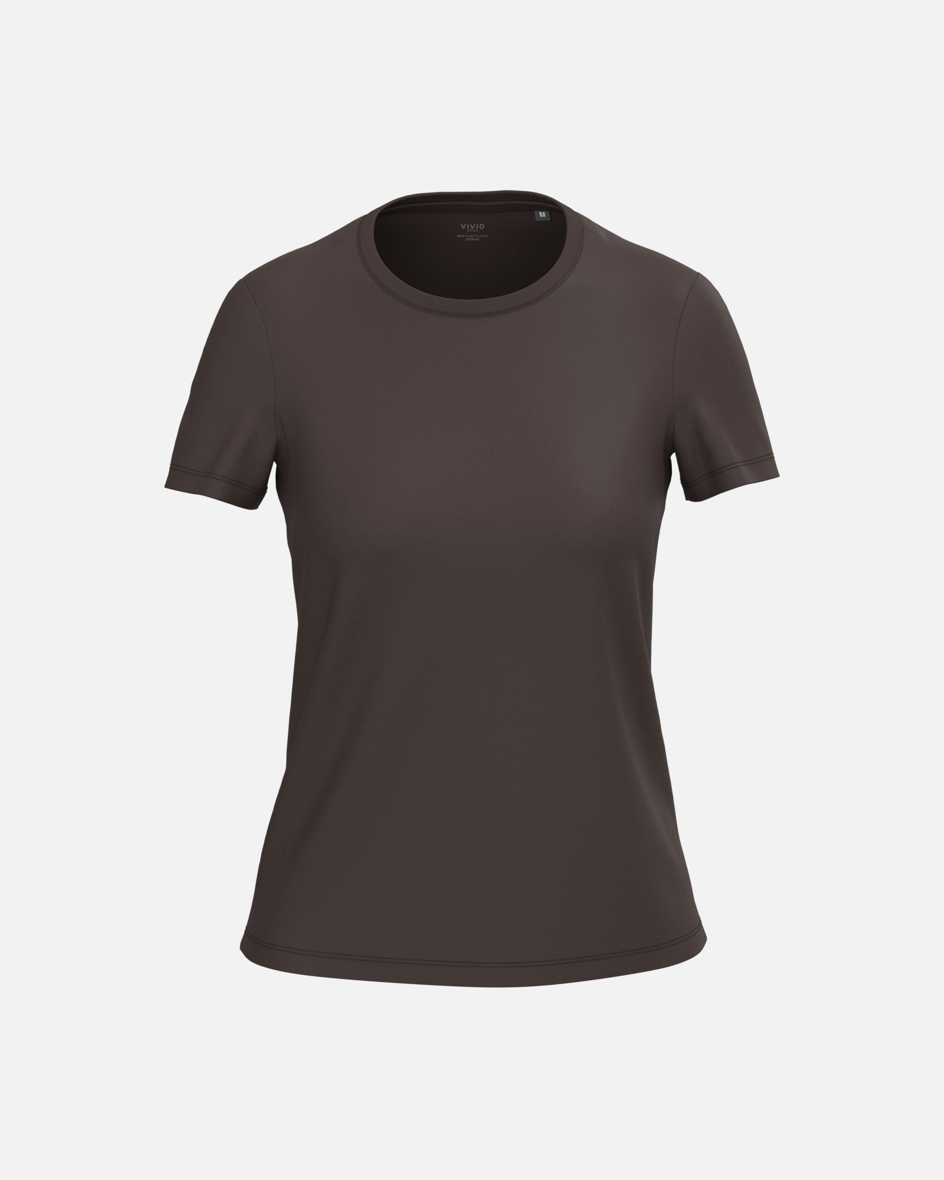 Leichtes Damen T-Shirt Chocolate Brown von VIVID