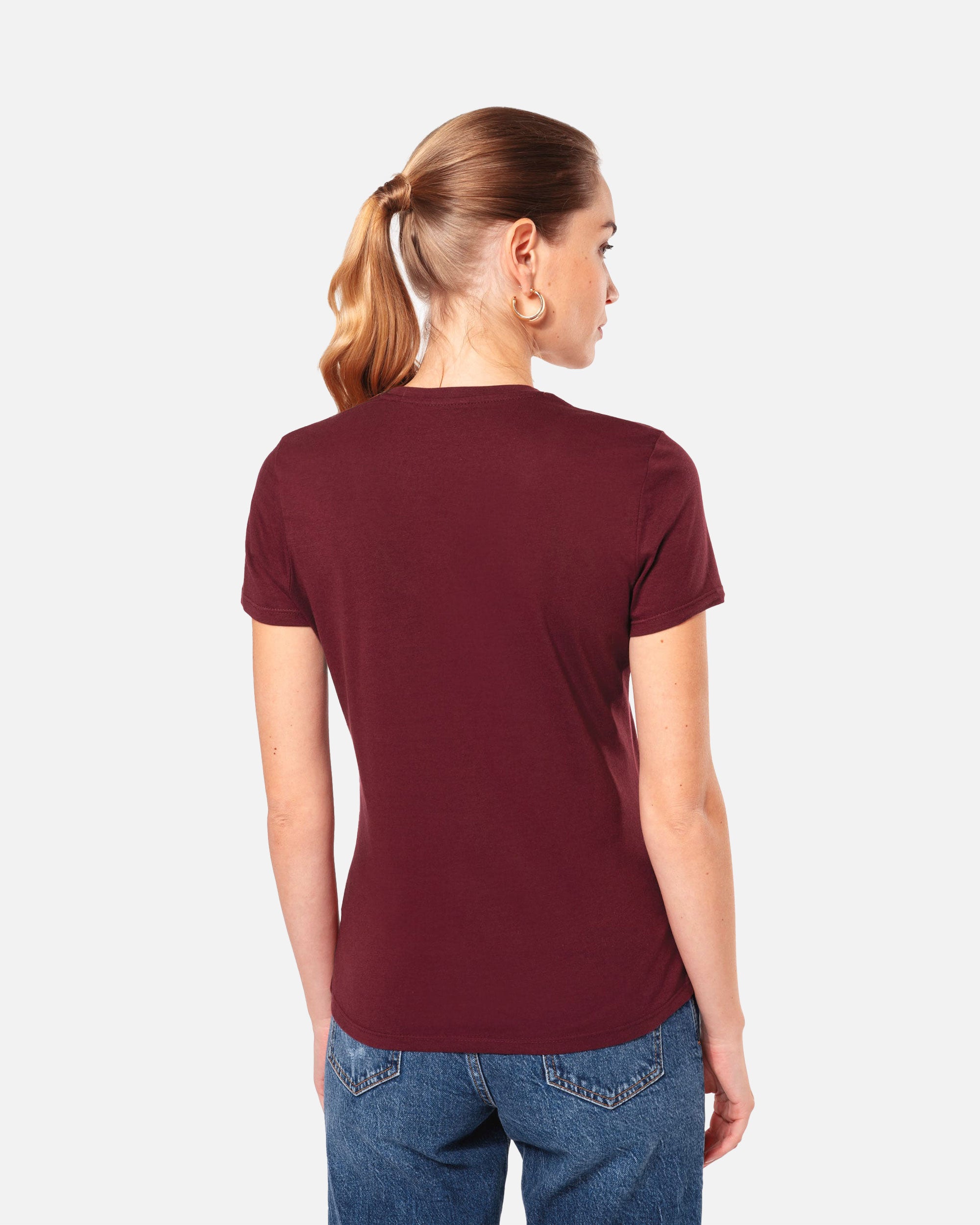 Leichtes Damen T-Shirt mit V-Ausschnitt