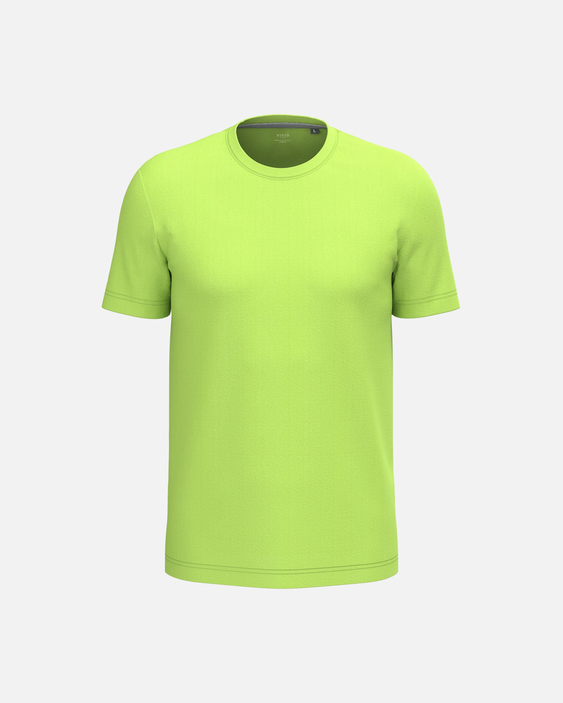 Klassisches Herren Basic T-Shirt Lime Green von VIVID