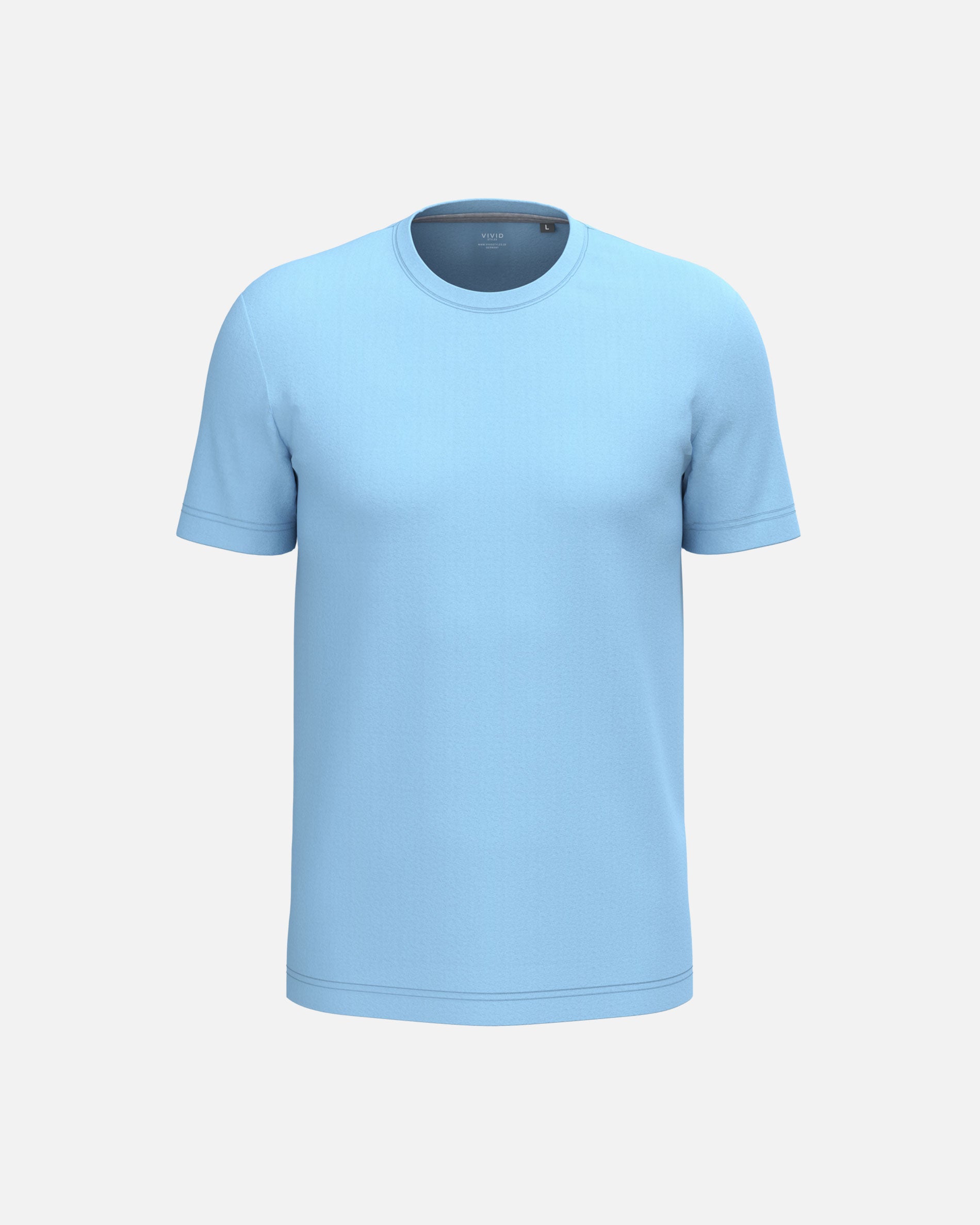Klassisches Herren Basic T-Shirt Sky Blue von VIVID