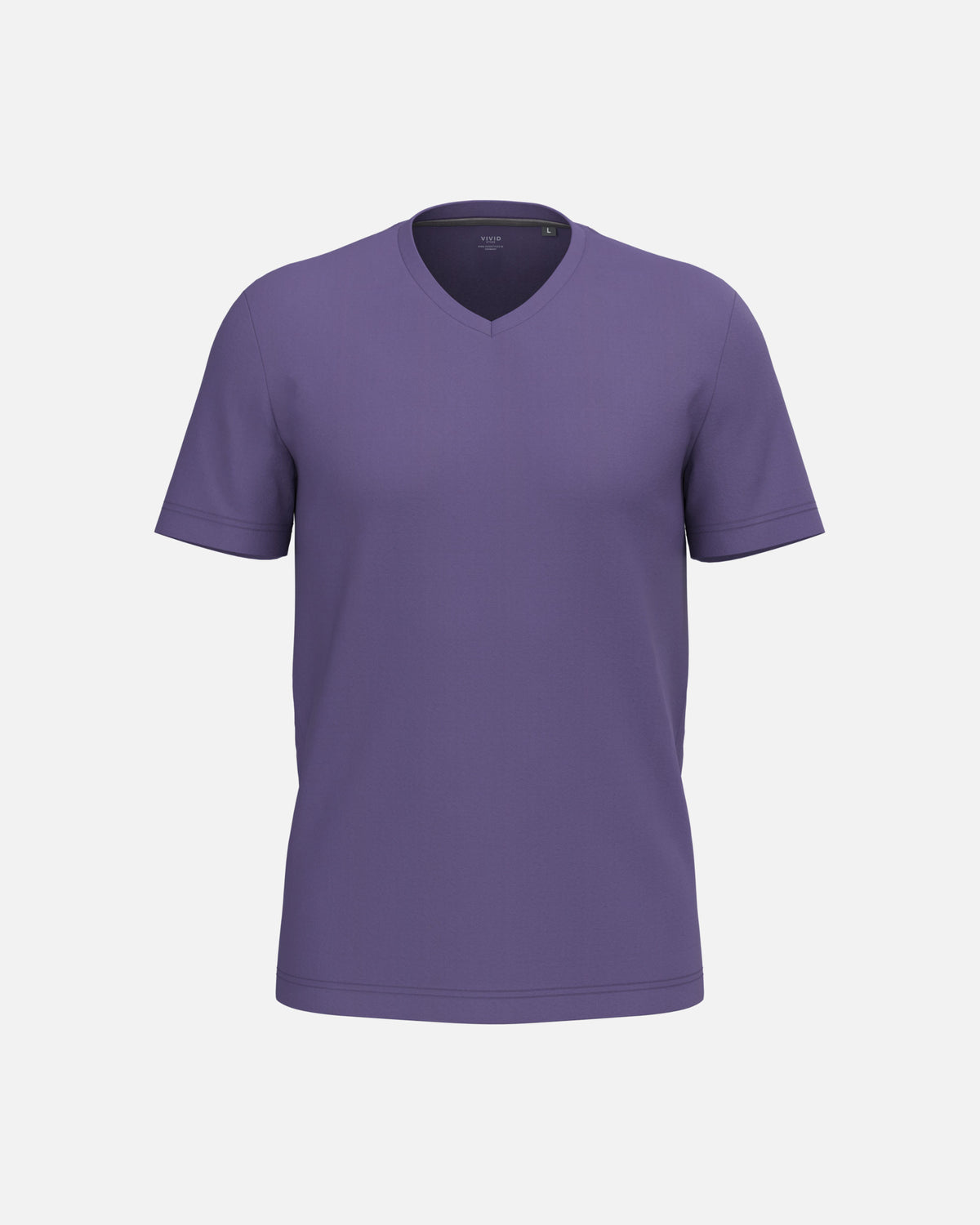 Klassisches Herren Basic T-Shirt mit V-Ausschnitt Purple von VIVID