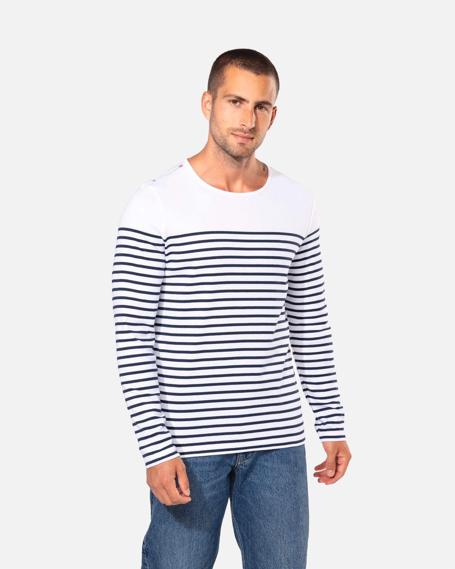 Herren Langarmshirt im Marine-Look