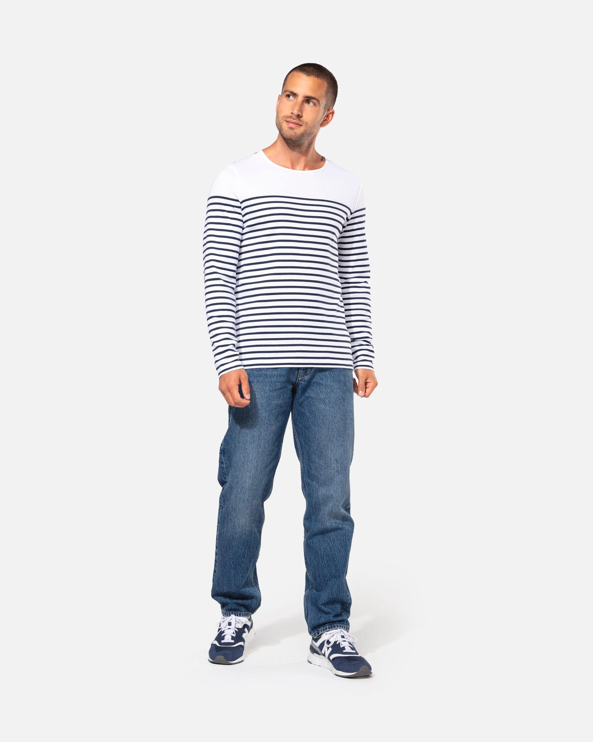 Herren Langarmshirt im Marine-Look