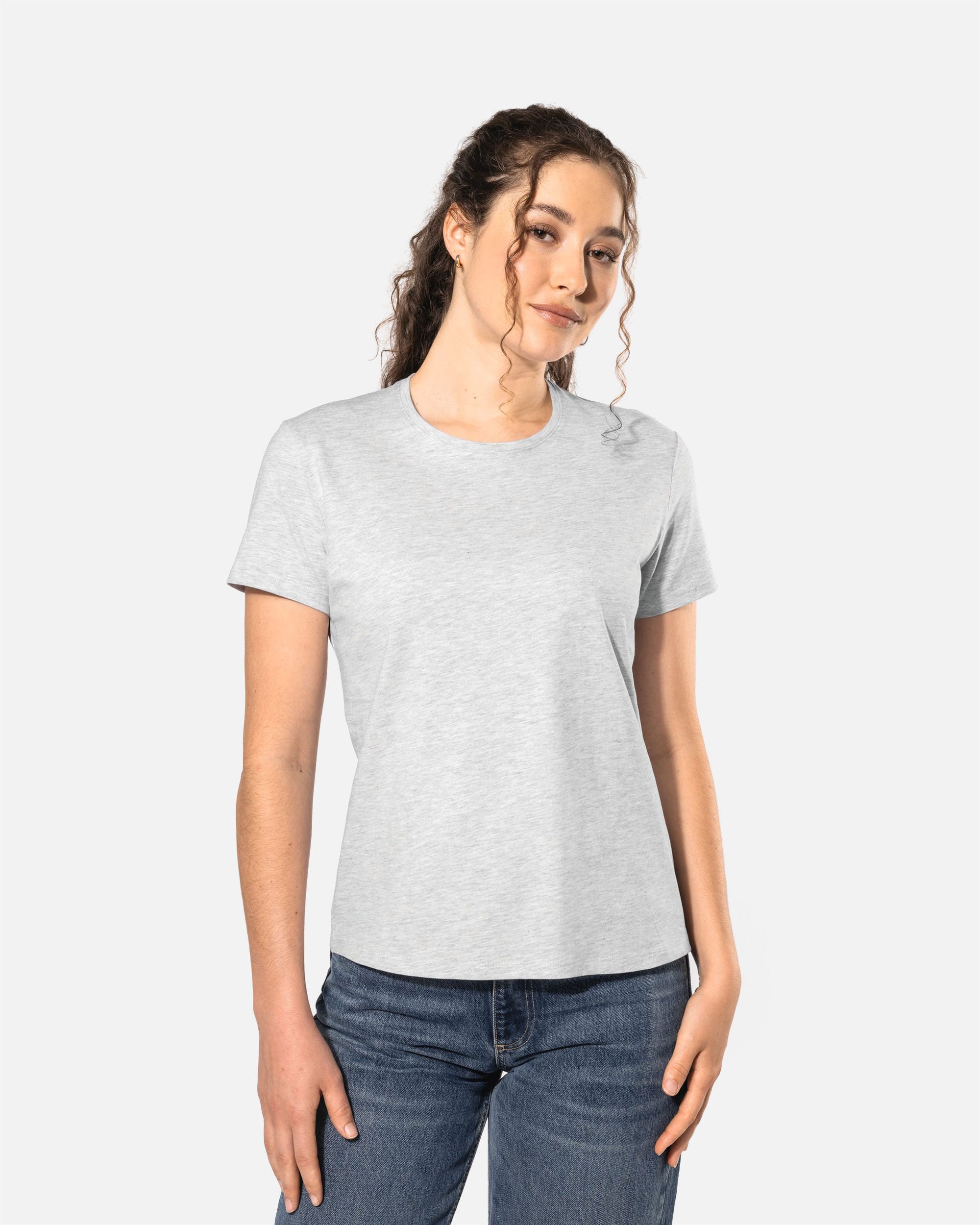 Klassisches Damen T-Shirt Ash Heather von VIVID