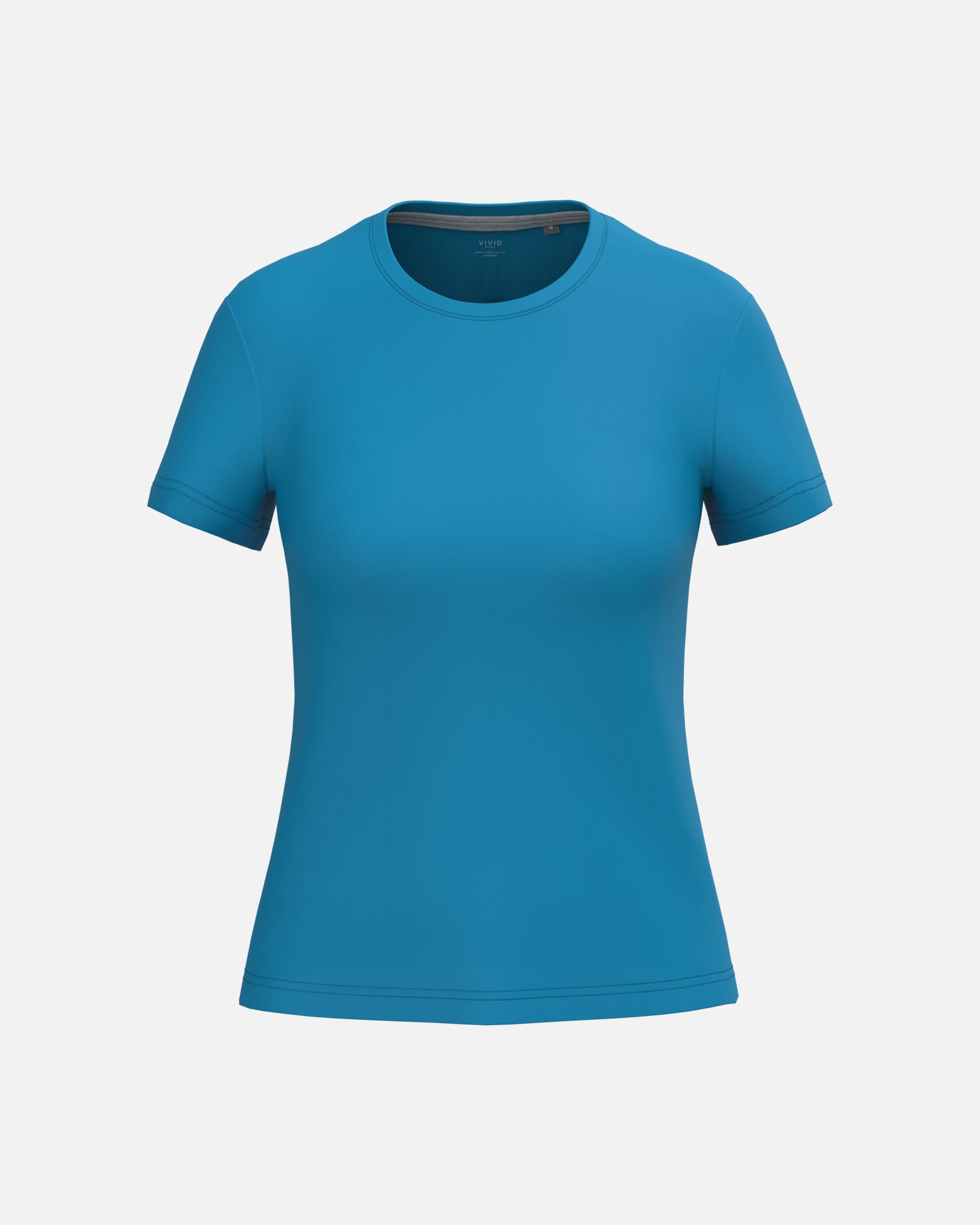 Klassisches Damen T-Shirt Tropical Blue von VIVID