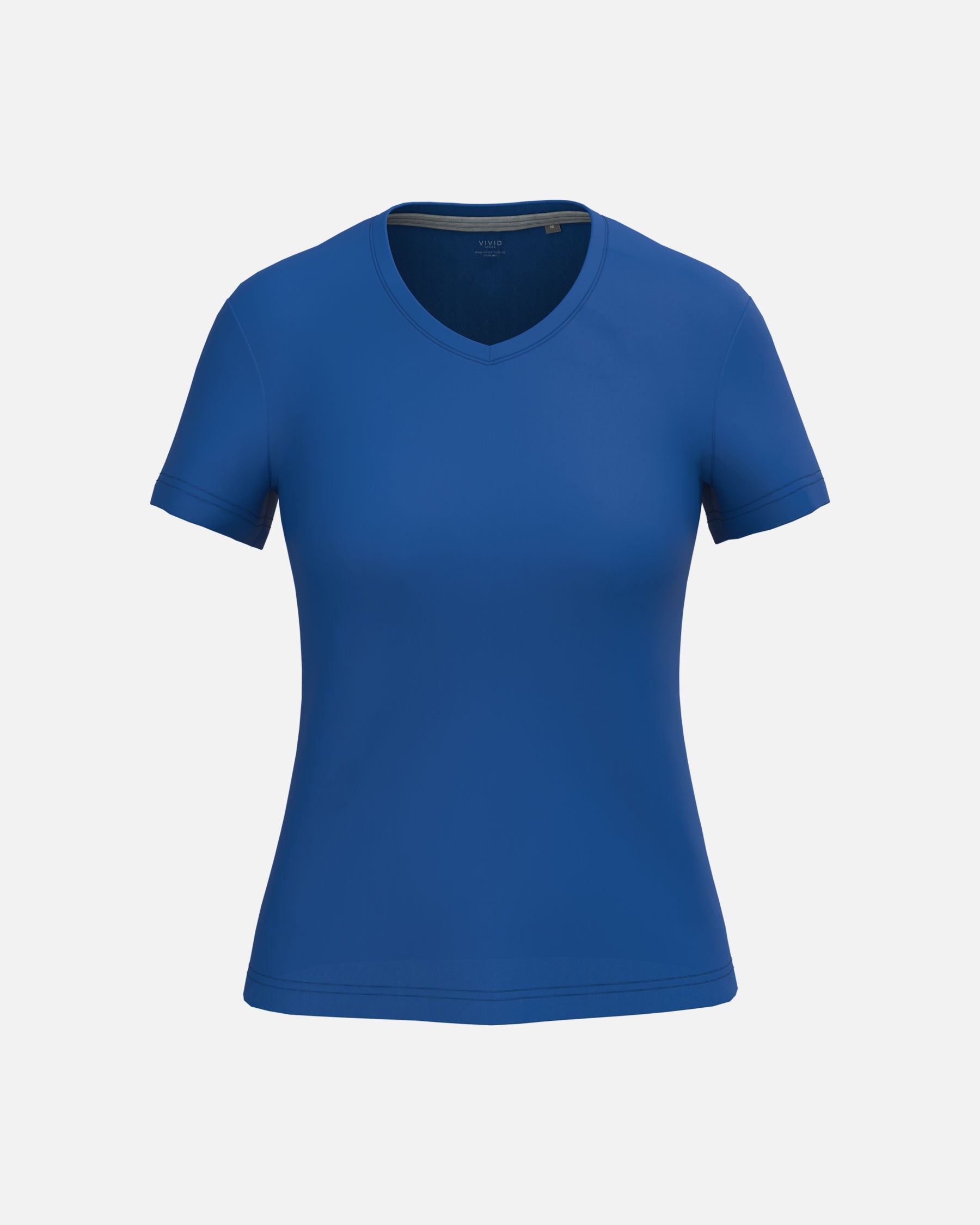 Klassisches Damen T-Shirt mit V-Ausschnitt Royal Blue von VIVID