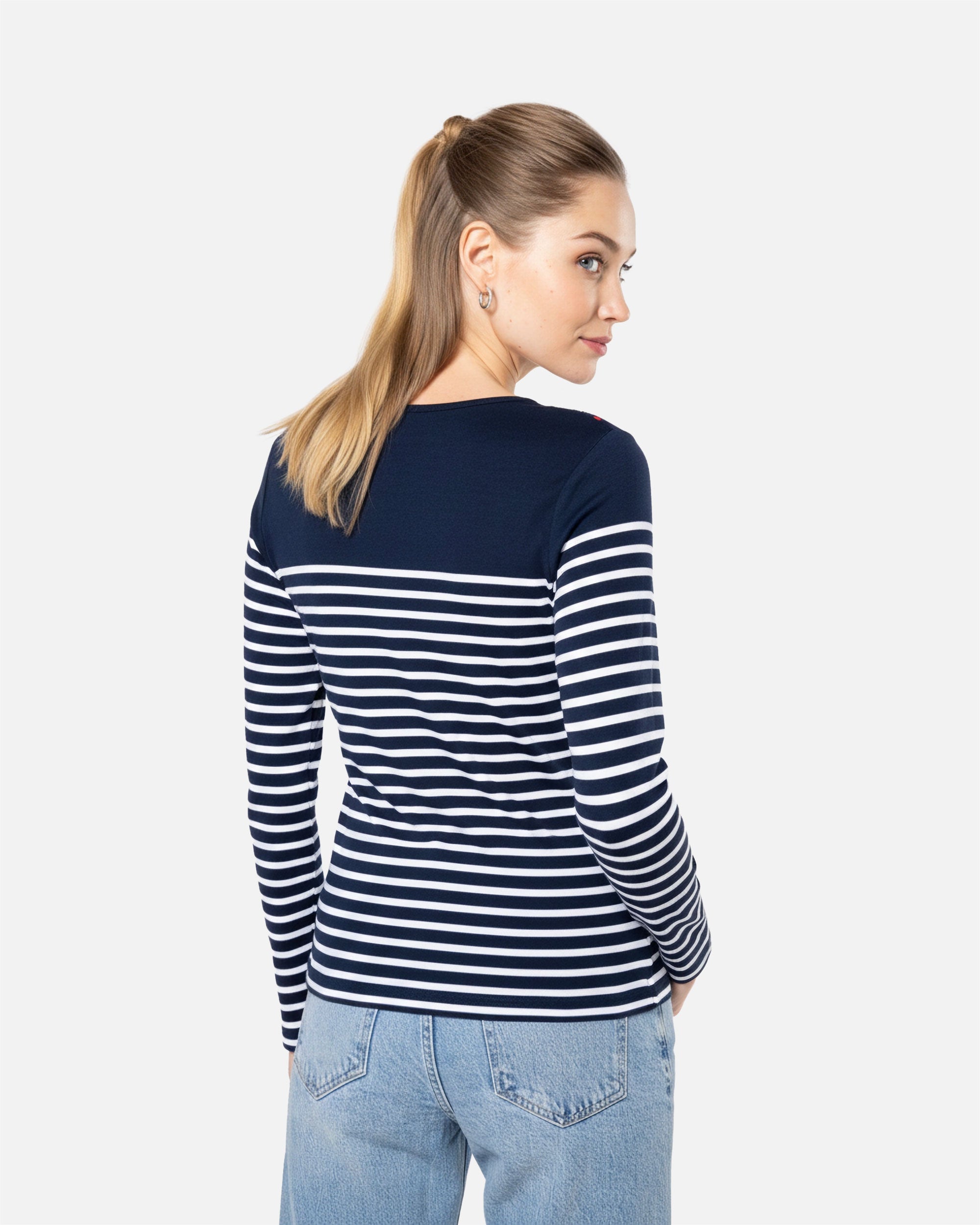 Damen Langarmshirt im Marine-Look von VIVID