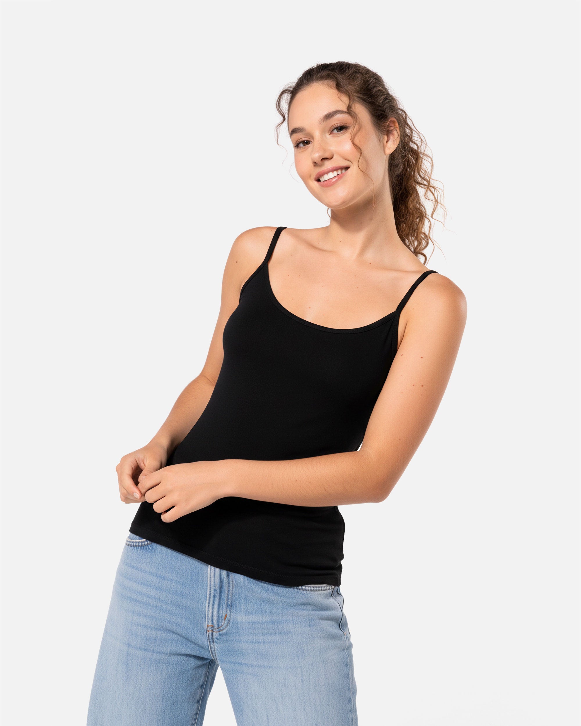 Schmal geschnittenes Damen Top Black von VIVID
