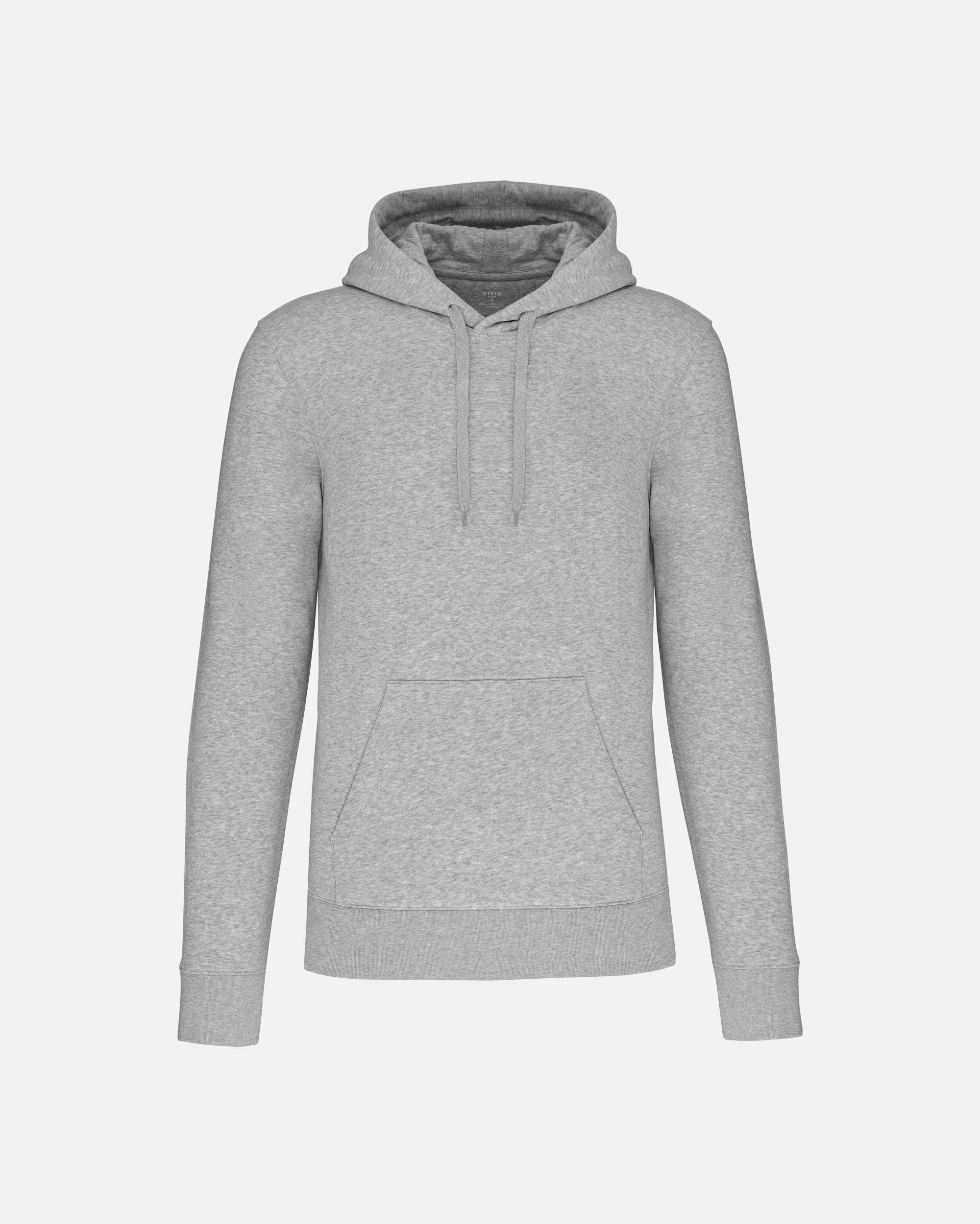 Klassisches Herren Kapuzensweatshirt Grey Heather von VIVID