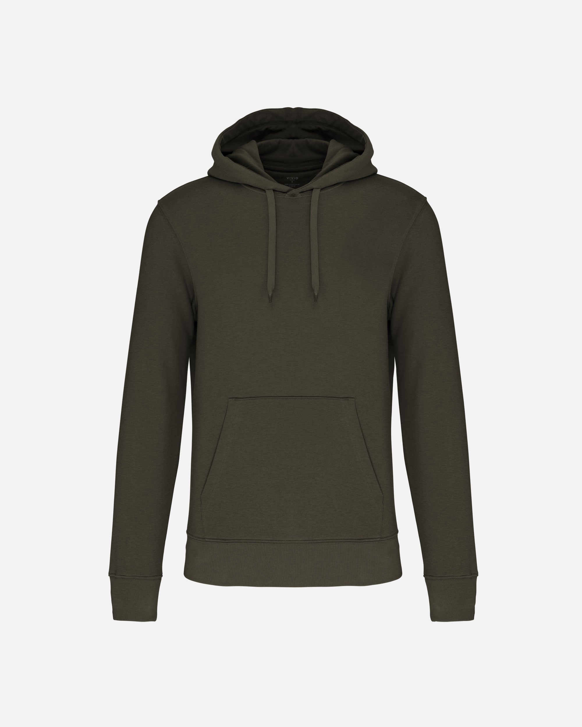 Klassisches Herren Kapuzensweatshirt Khaki von VIVID