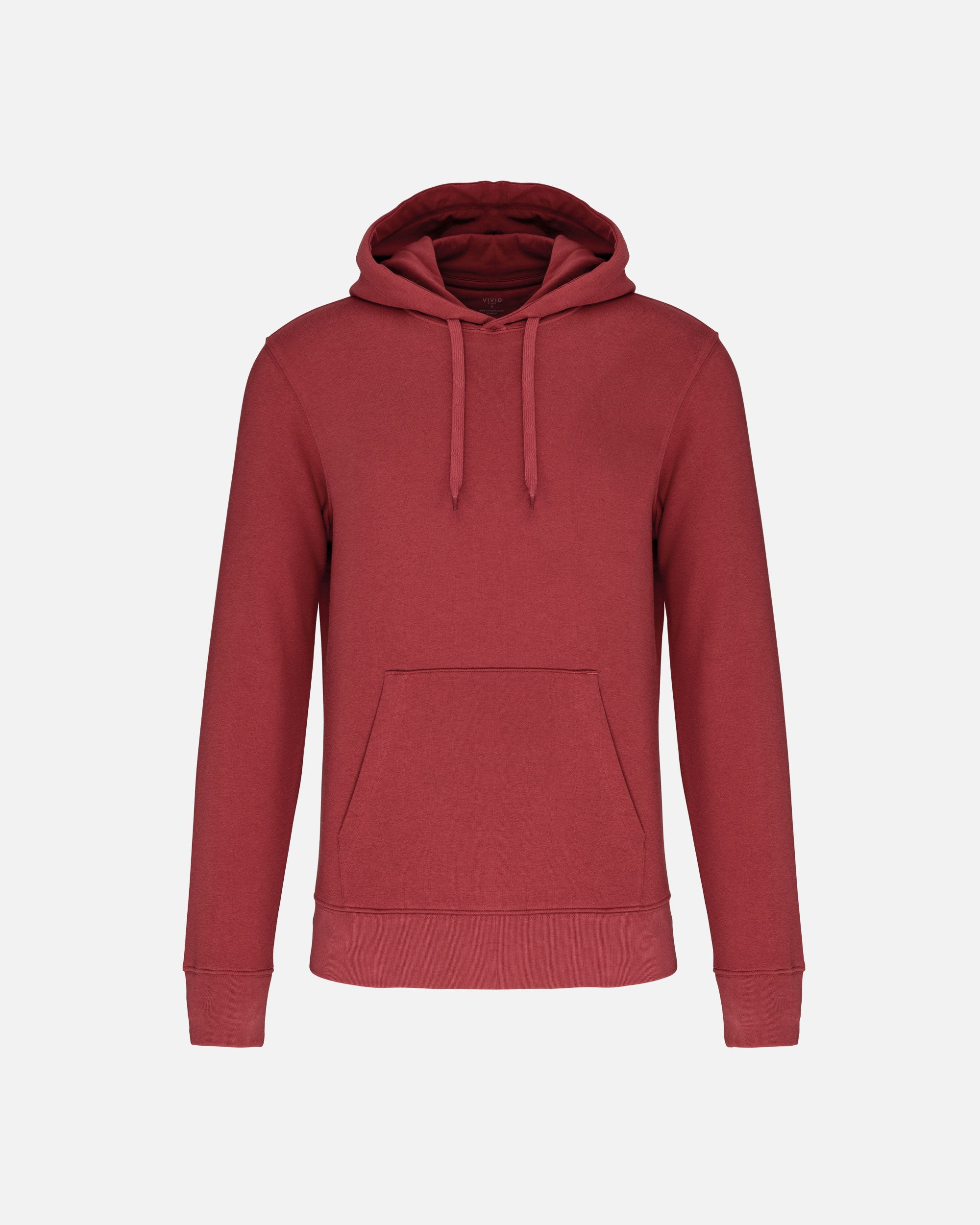 Klassisches Herren Kapuzensweatshirt Terracotta Red von VIVID