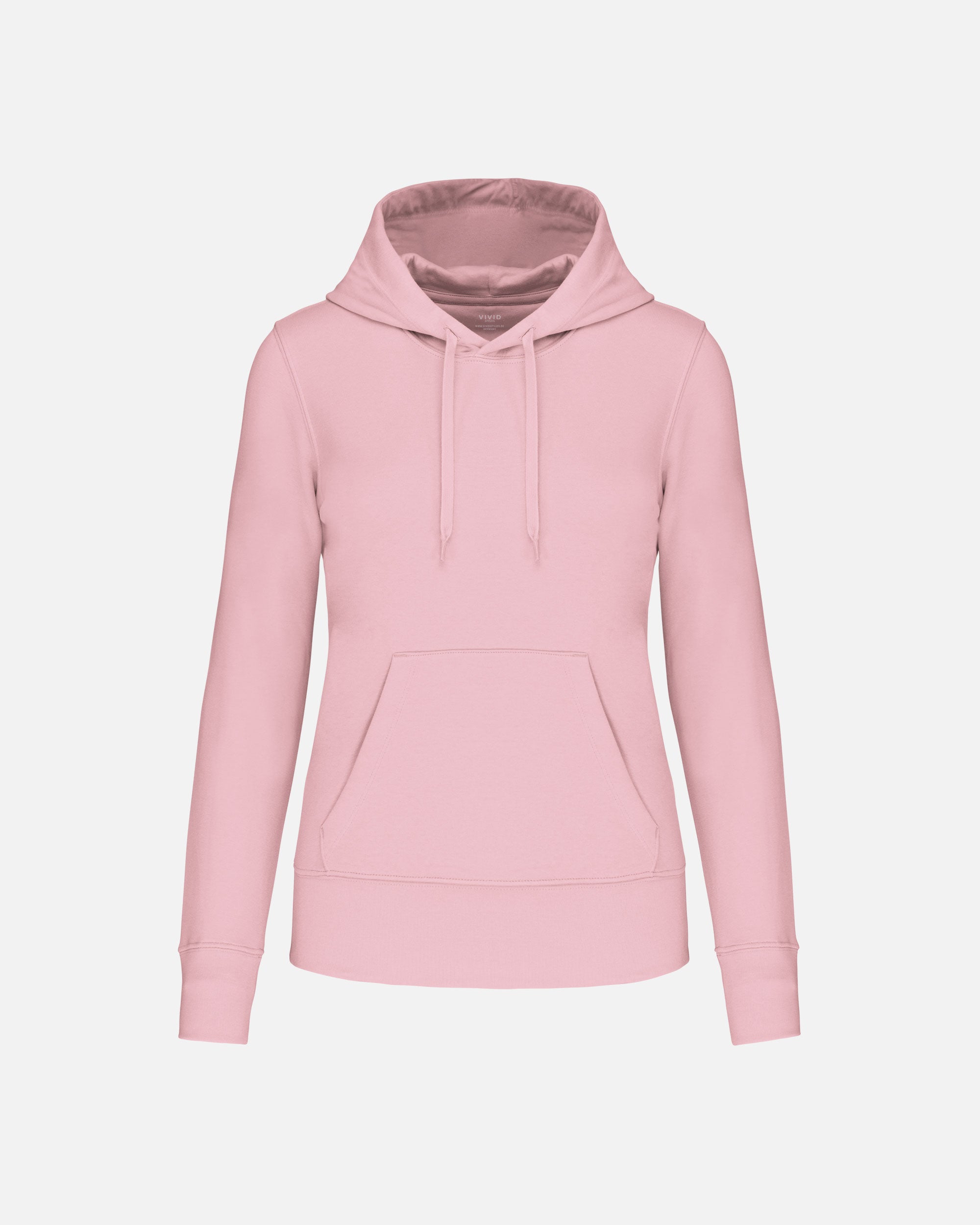 Klassisches Damen Kapuzensweatshirt Light Pink von VIVID