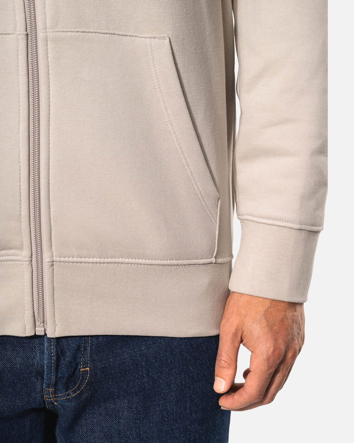Klassisches Herren Zip Kapuzensweatshirt von VIVID