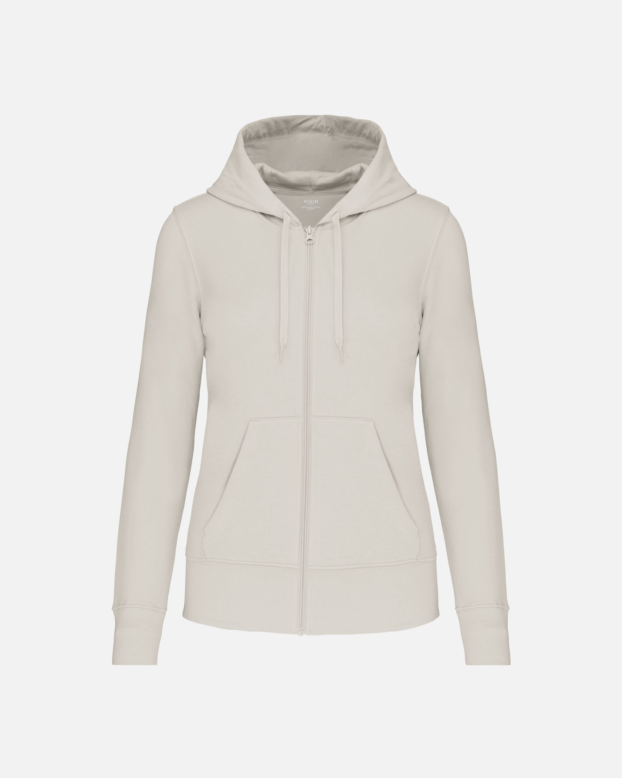 Klassisches Damen Zip Kapuzensweatshirt Clay von VIVID