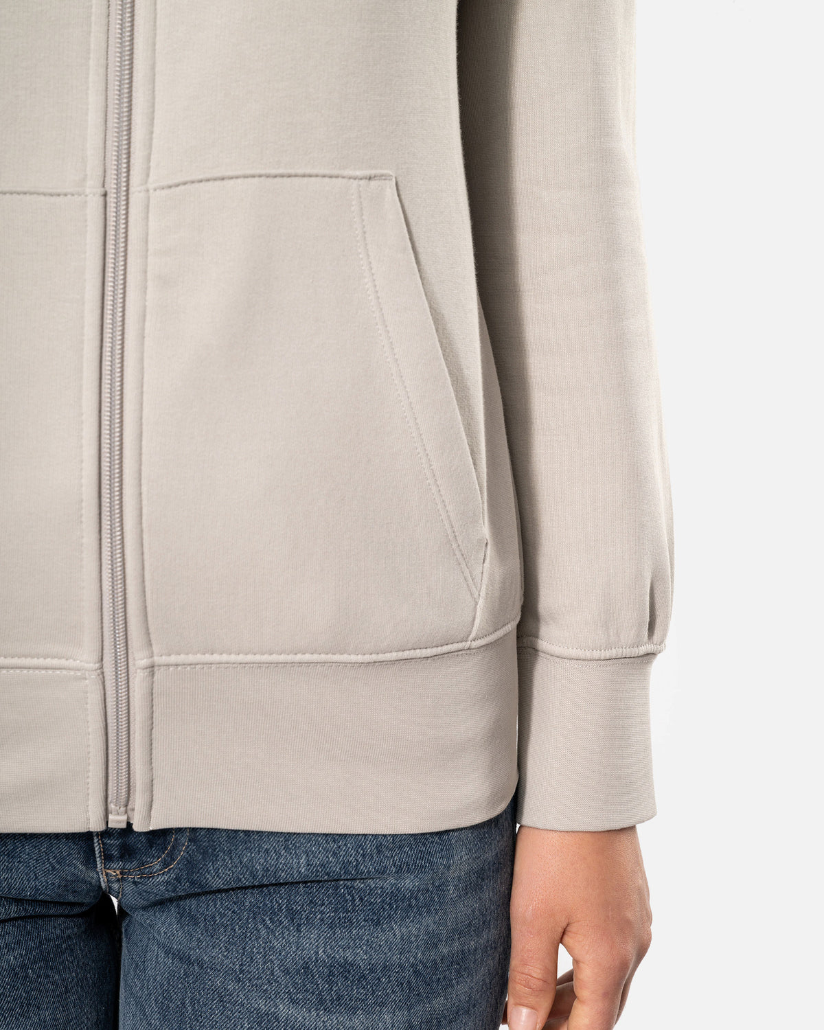 Klassisches Damen Zip Kapuzensweatshirt von VIVID