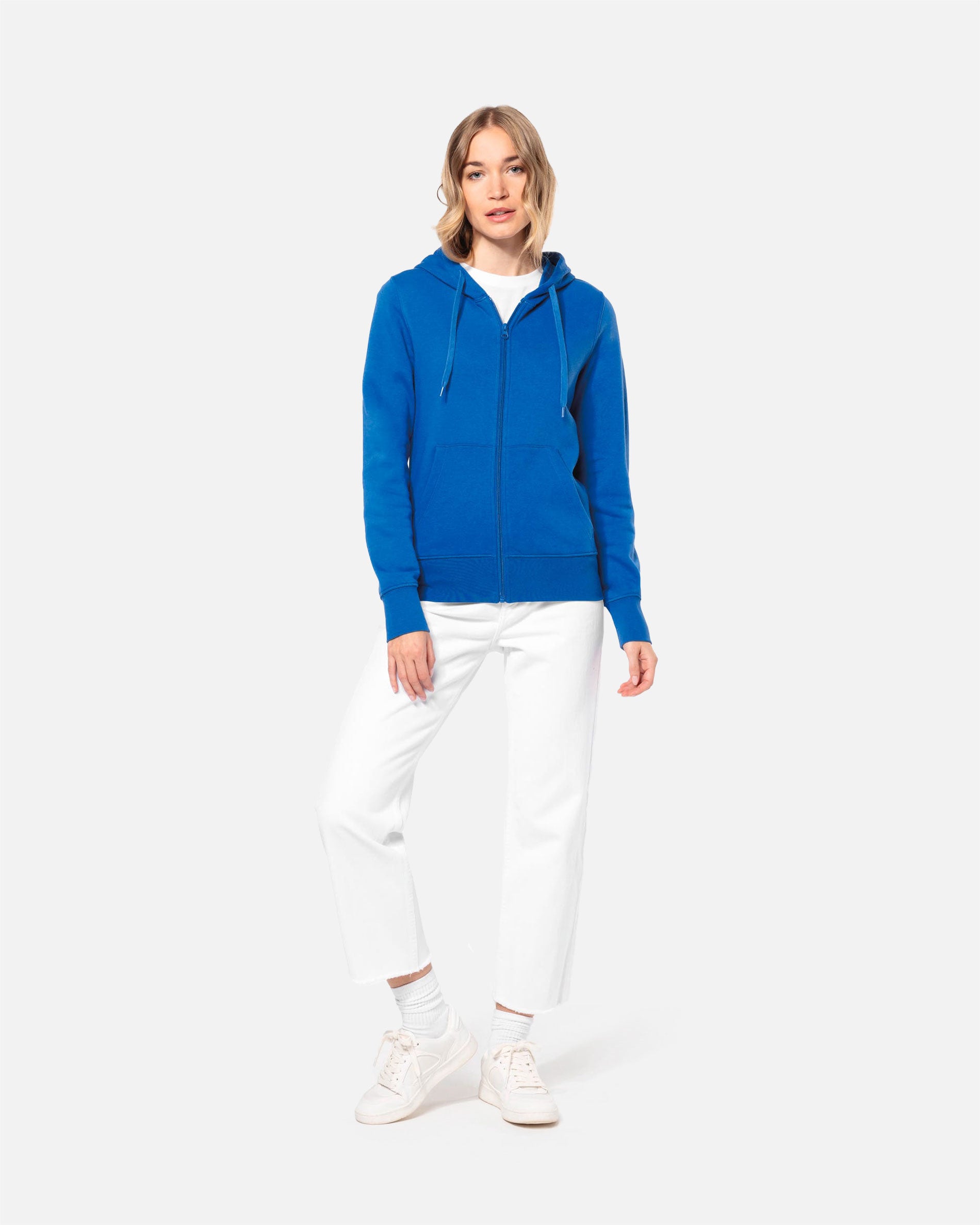 Klassisches Damen Zip Kapuzensweatshirt von VIVID