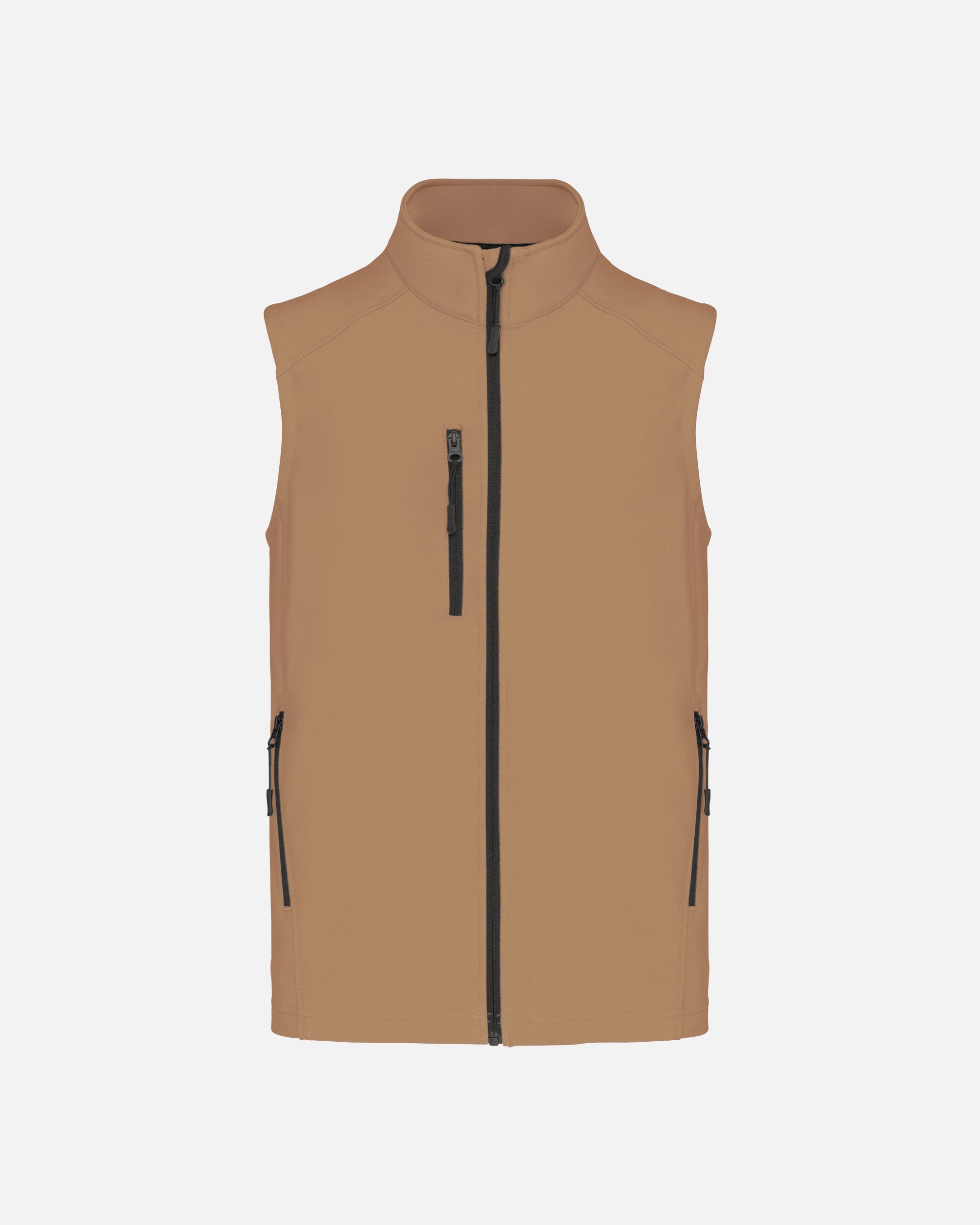 Herren Softshell Weste Camel von VIVID