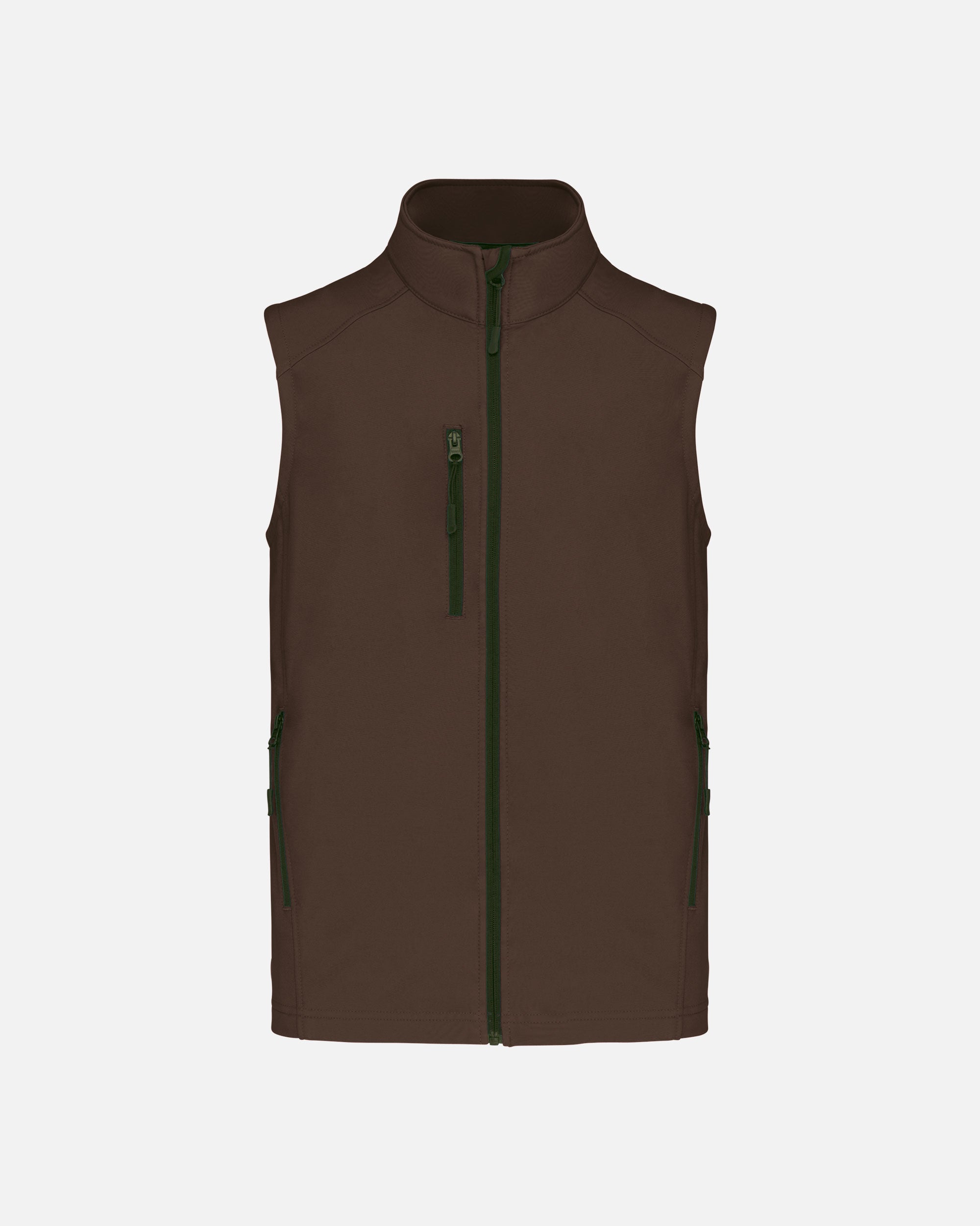 Herren Softshell Weste Chocolate Brown von VIVID