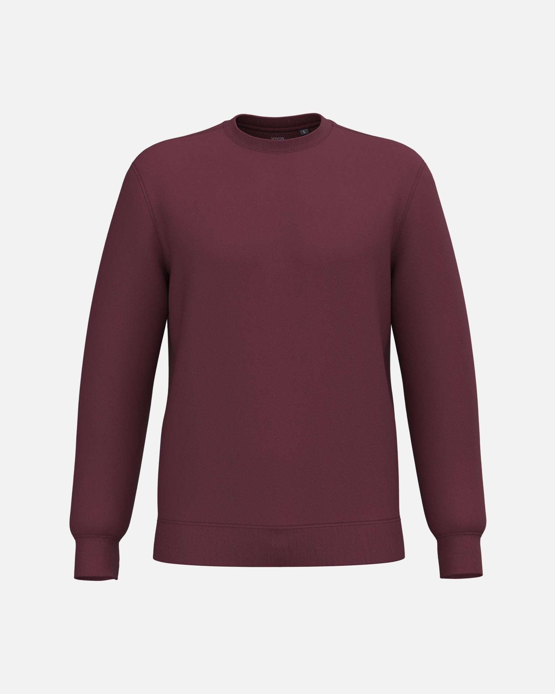 Klassisches Unisex Sweatshirt Burgundy von VIVID