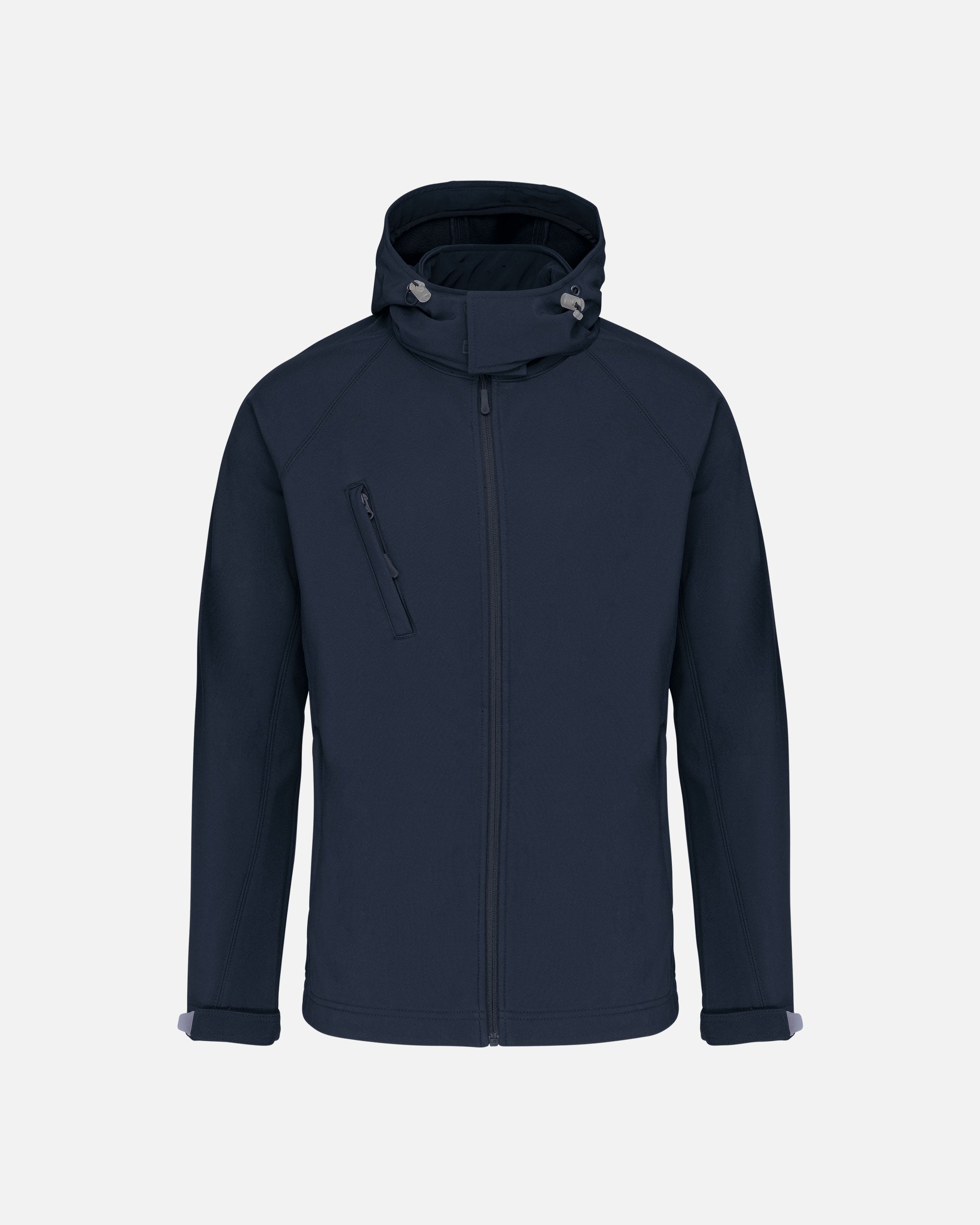 Herren Softshell Jacke mit abnehmbarer Kapuze Navy Blue von VIVID