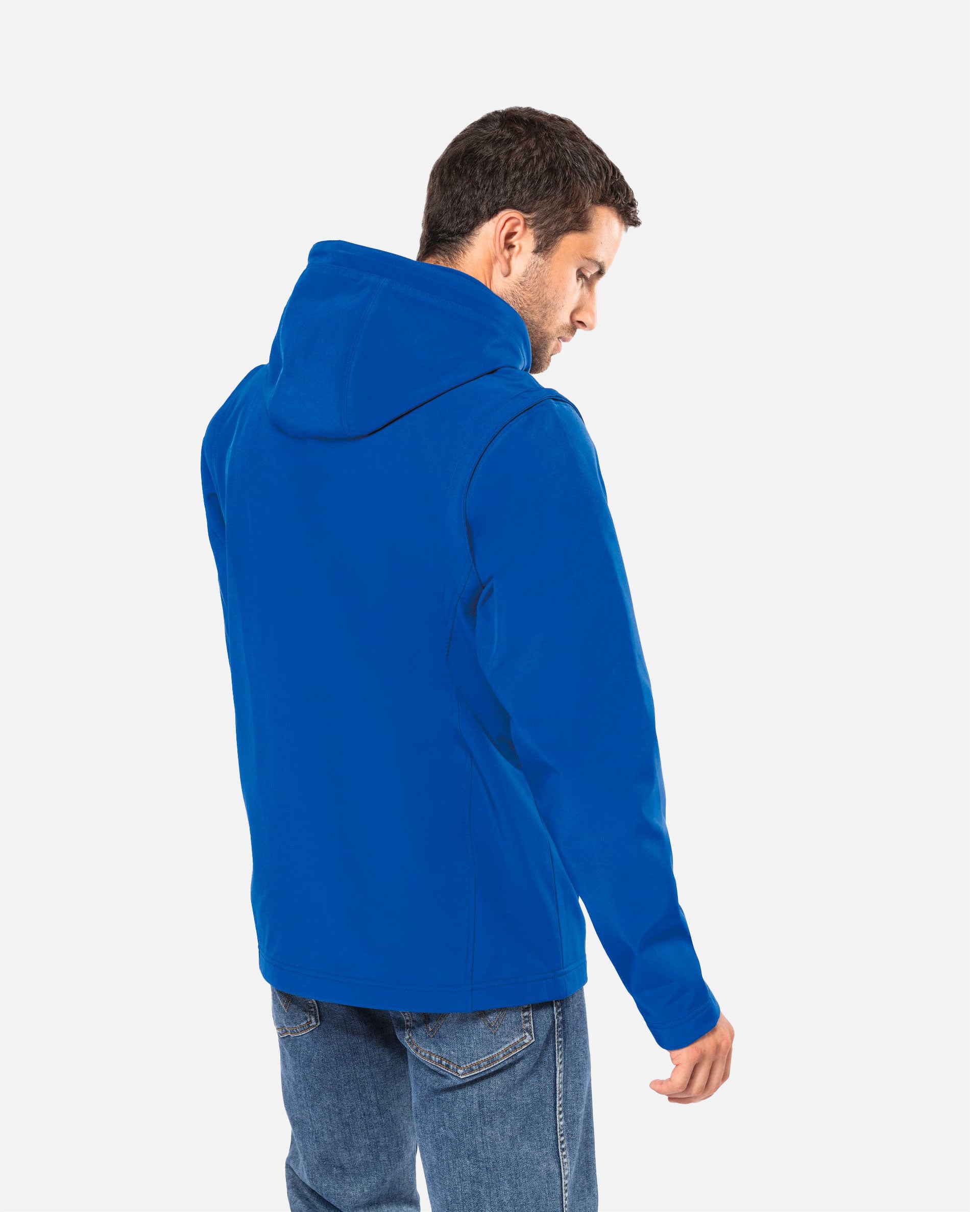 Unisex Softshell Jacke mit abnehmbarer Kapuze und Ärmeln von VIVID