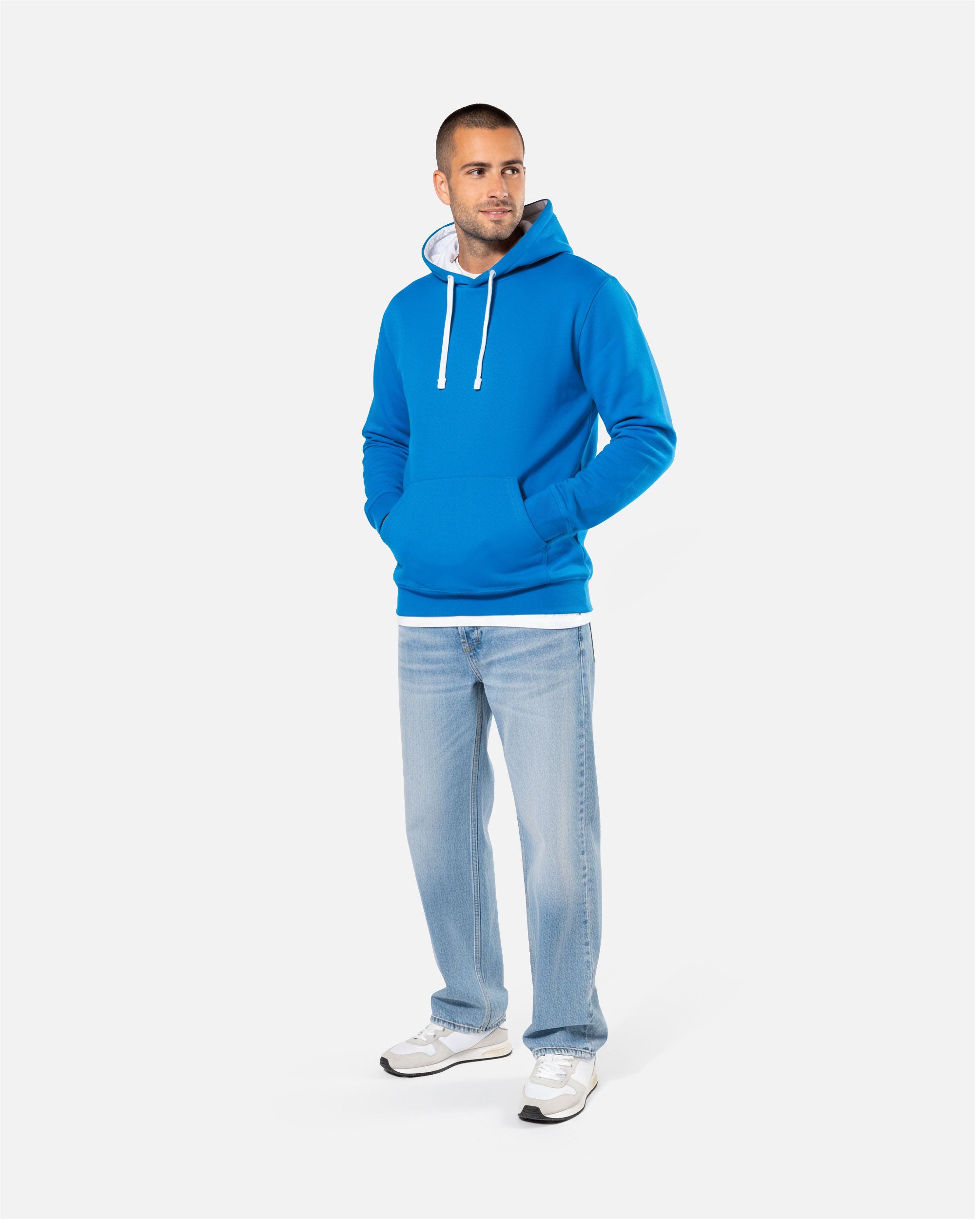 Zweifarbiges Herren Kapuzensweatshirt von VIVID