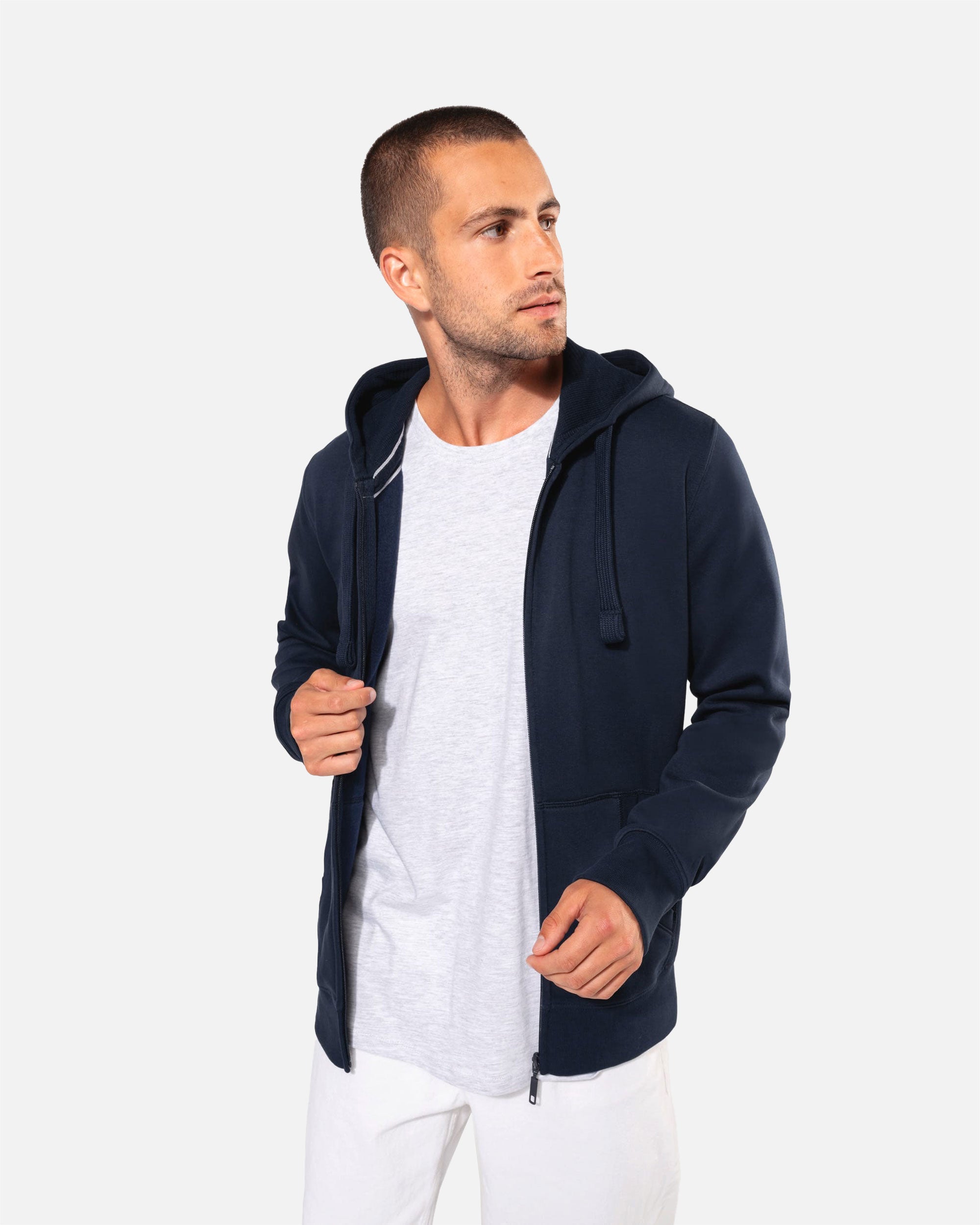 Herren Zip Kapuzensweatshirt