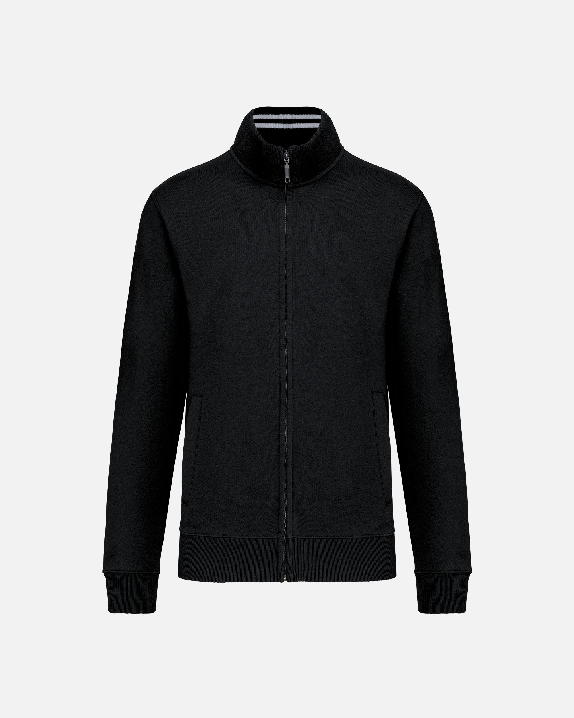 Schweres Herren Fleece 1/4 Zip Sweatshirt Black von VIVID