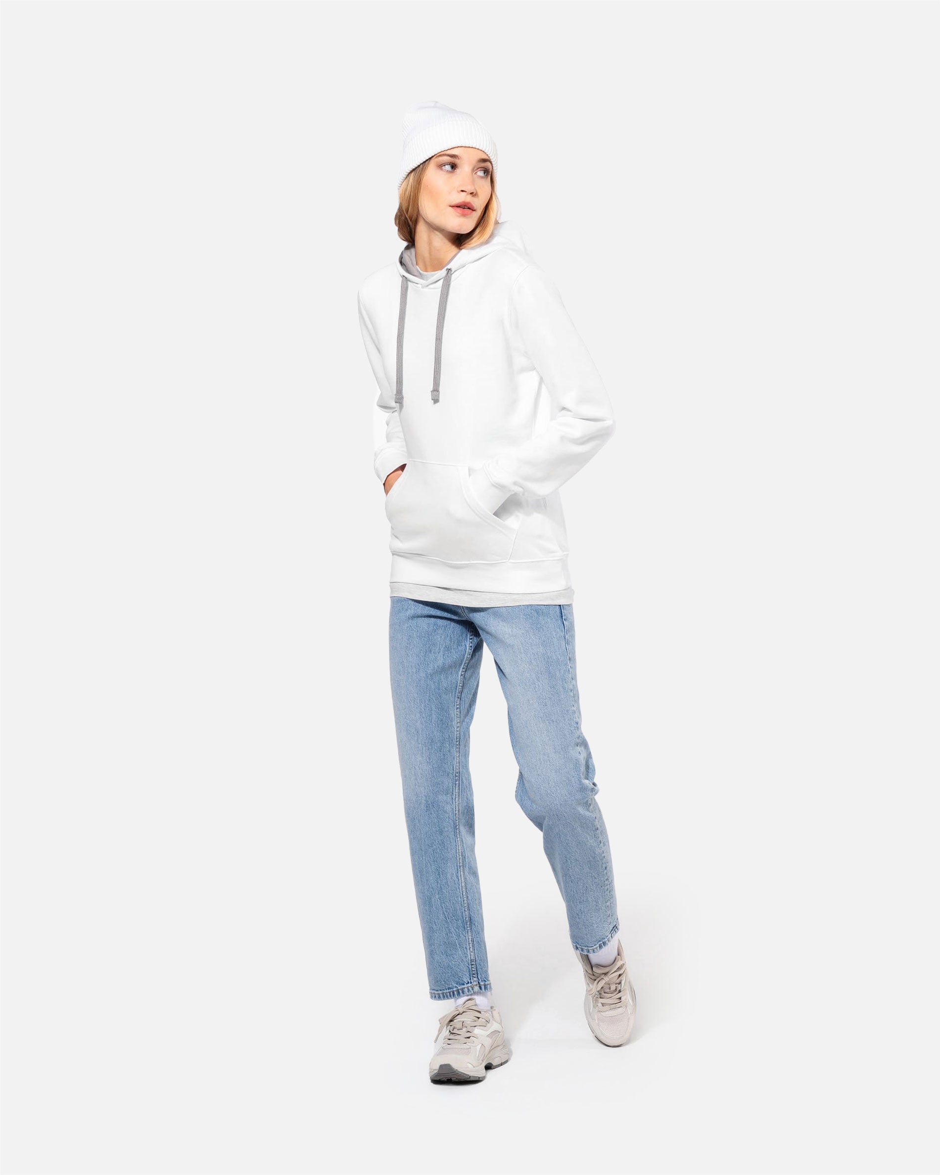 Zweifarbiges Damen Kapuzensweatshirt von VIVID