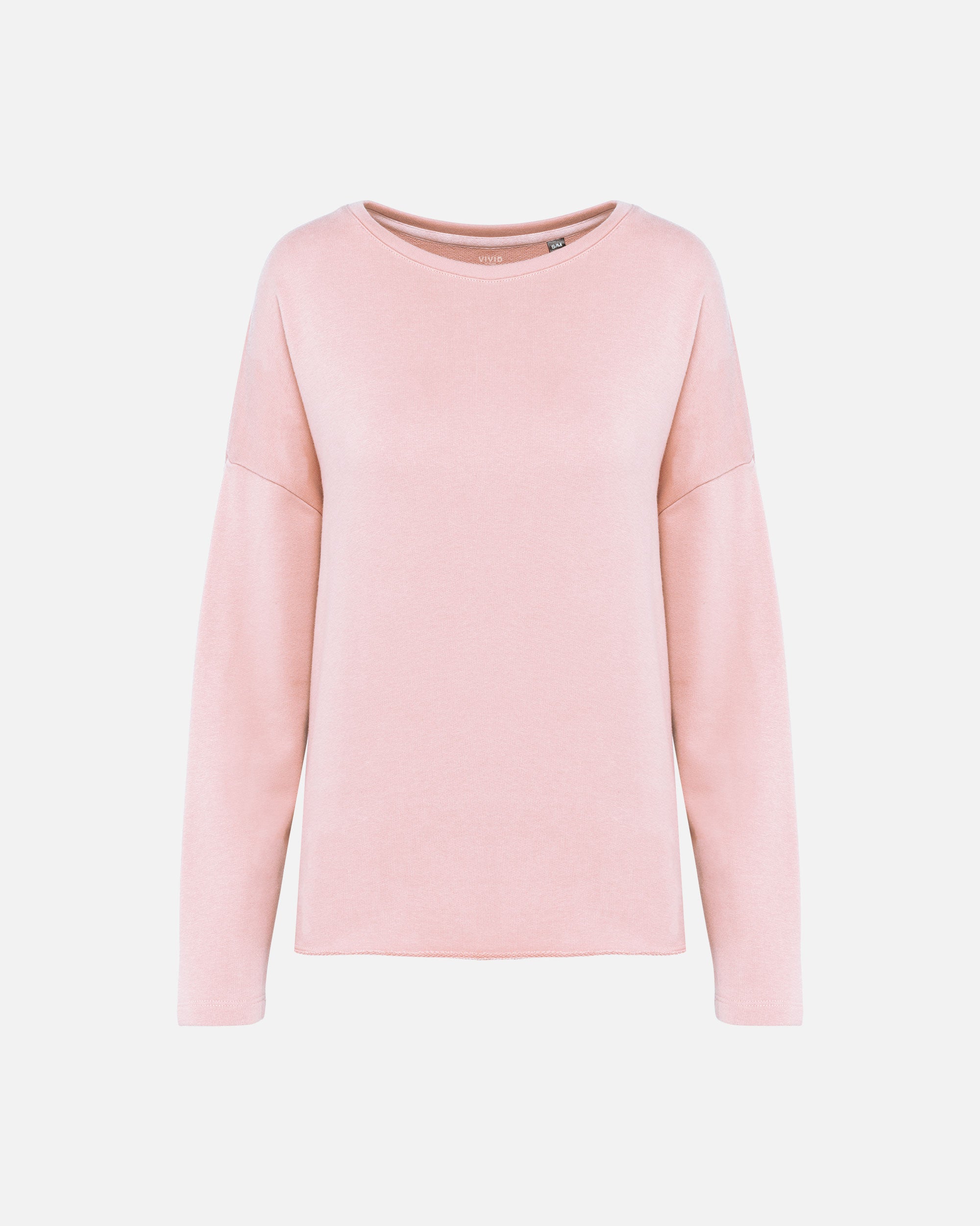 Lockeres Damen Sweatshirt Light Pink von VIVID