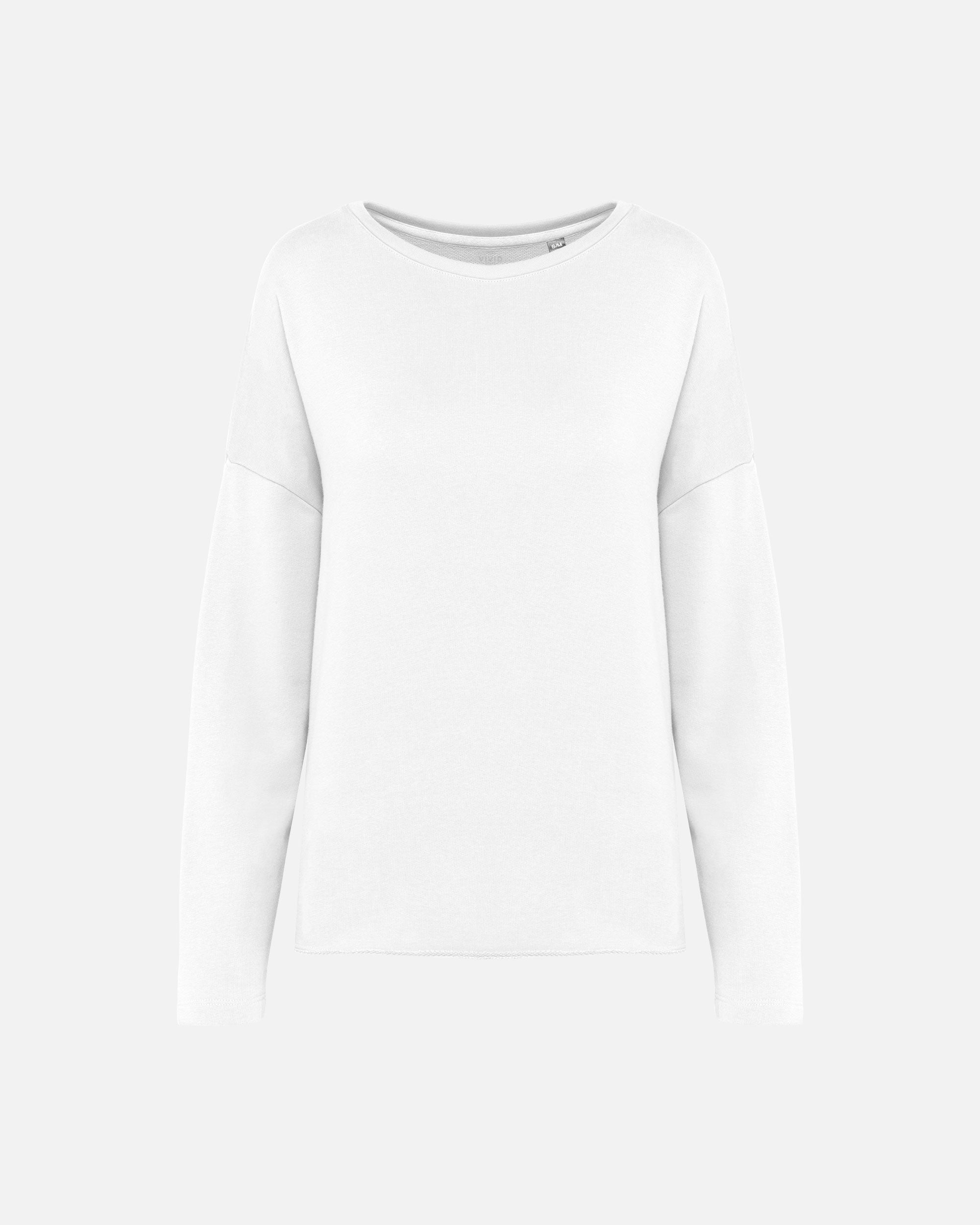 Lockeres Damen Sweatshirt White von VIVID