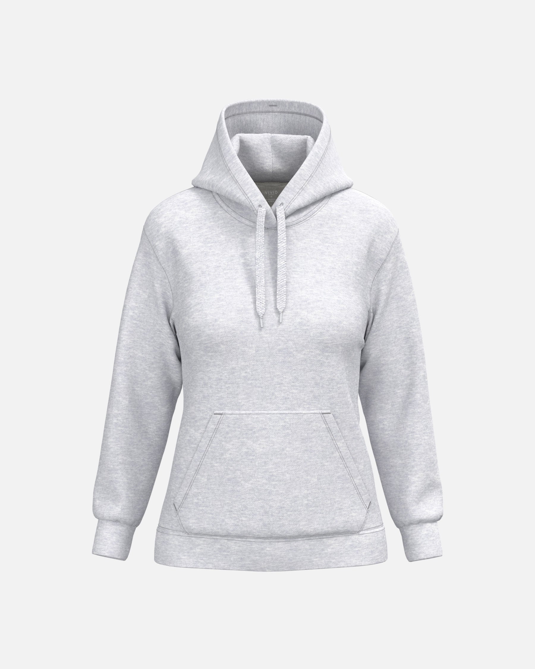 Damen Basic Kapuzensweatshirt Ash Heather von VIVID